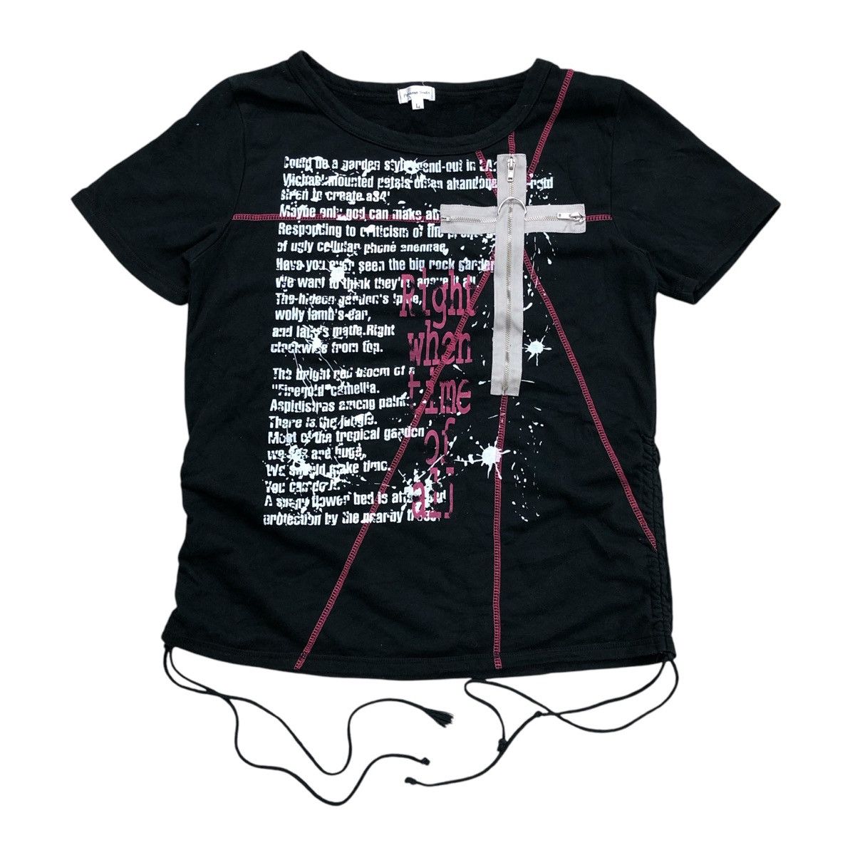 Seditionaries 2000s Panama Soda Poem Cross Gothic Grunge Lgb Style Tee Size US S / EU 44-46 / 1 - 1 Thumbnail