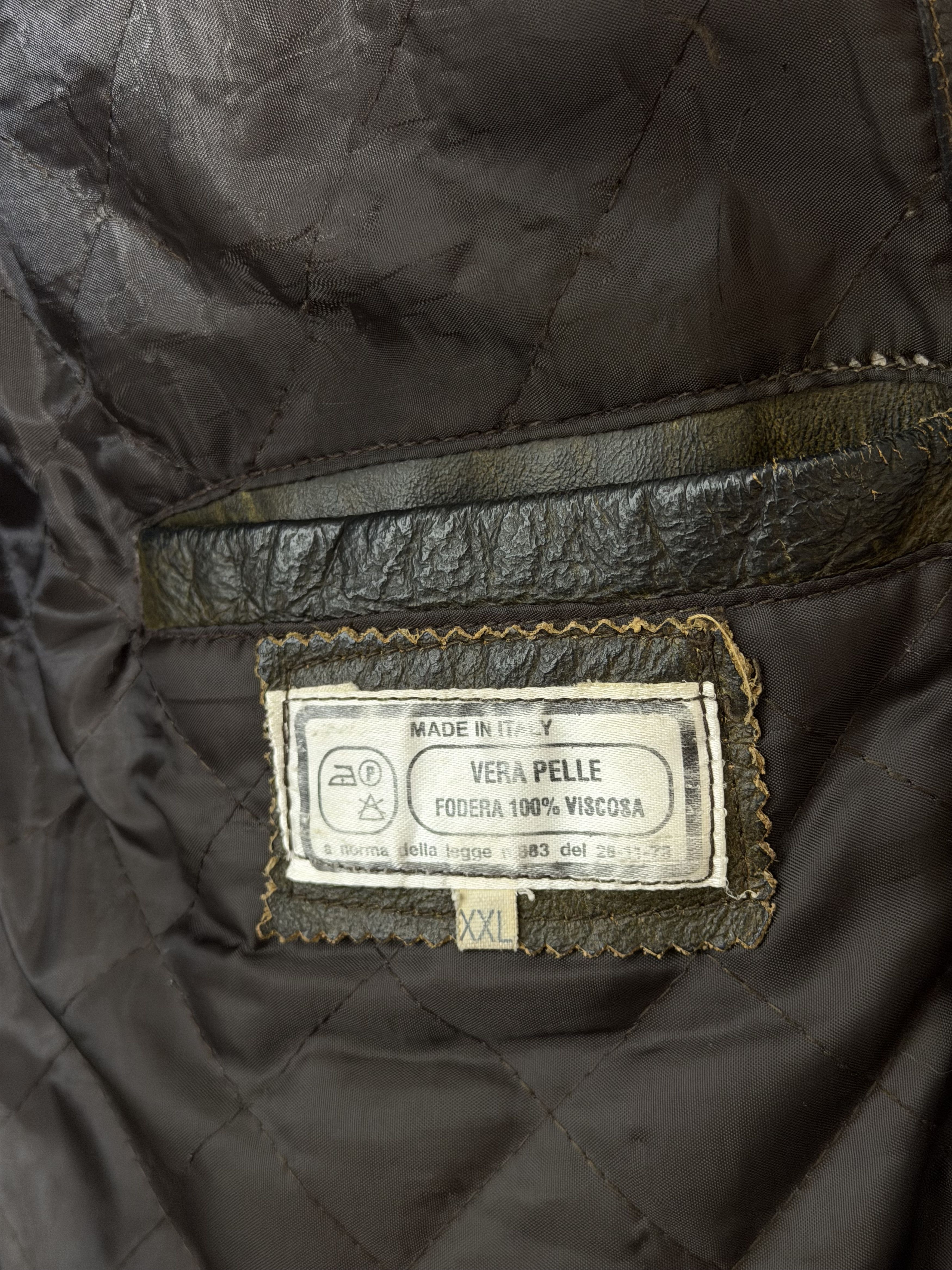 Genuine Leather Boxy Italian Genuine Leather Padded Jacket Size US XXL / EU 58 / 5 - 5 Thumbnail