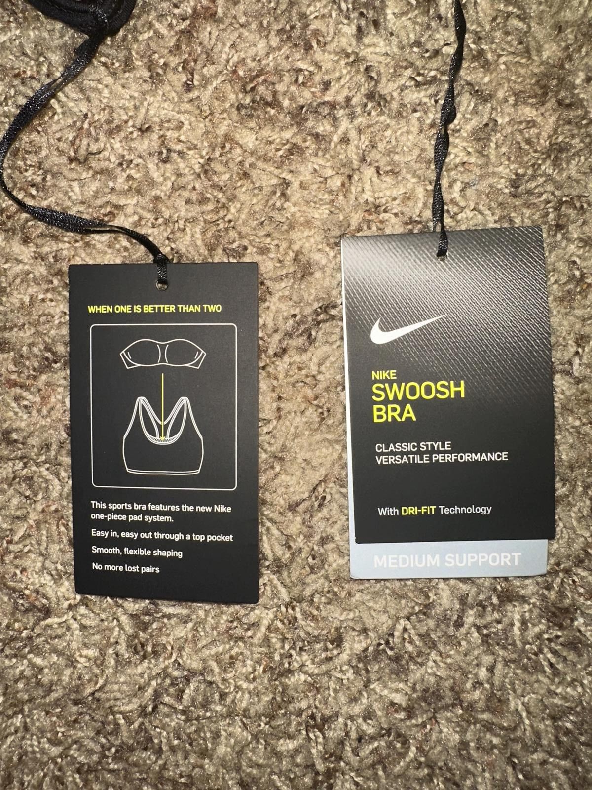 Nike Nike Dri-Fit Swoosh Medium-Support Padded Sports Bra Size ONE SIZE - 11 Thumbnail