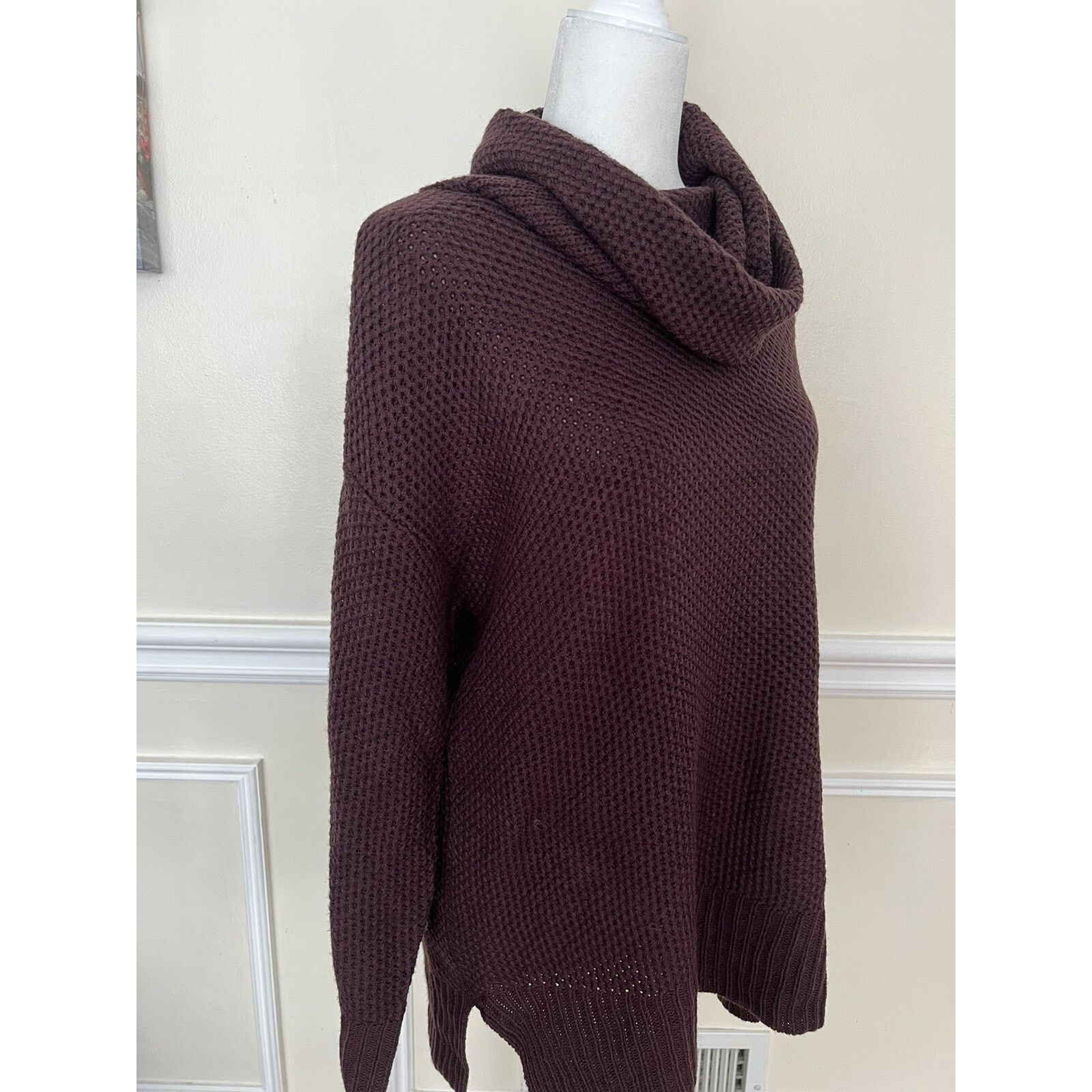 Sanctuary Sanctuary women burgundy sweater knitted warm Wom L A003024 Size L / US 10 / IT 46 - 6 Thumbnail