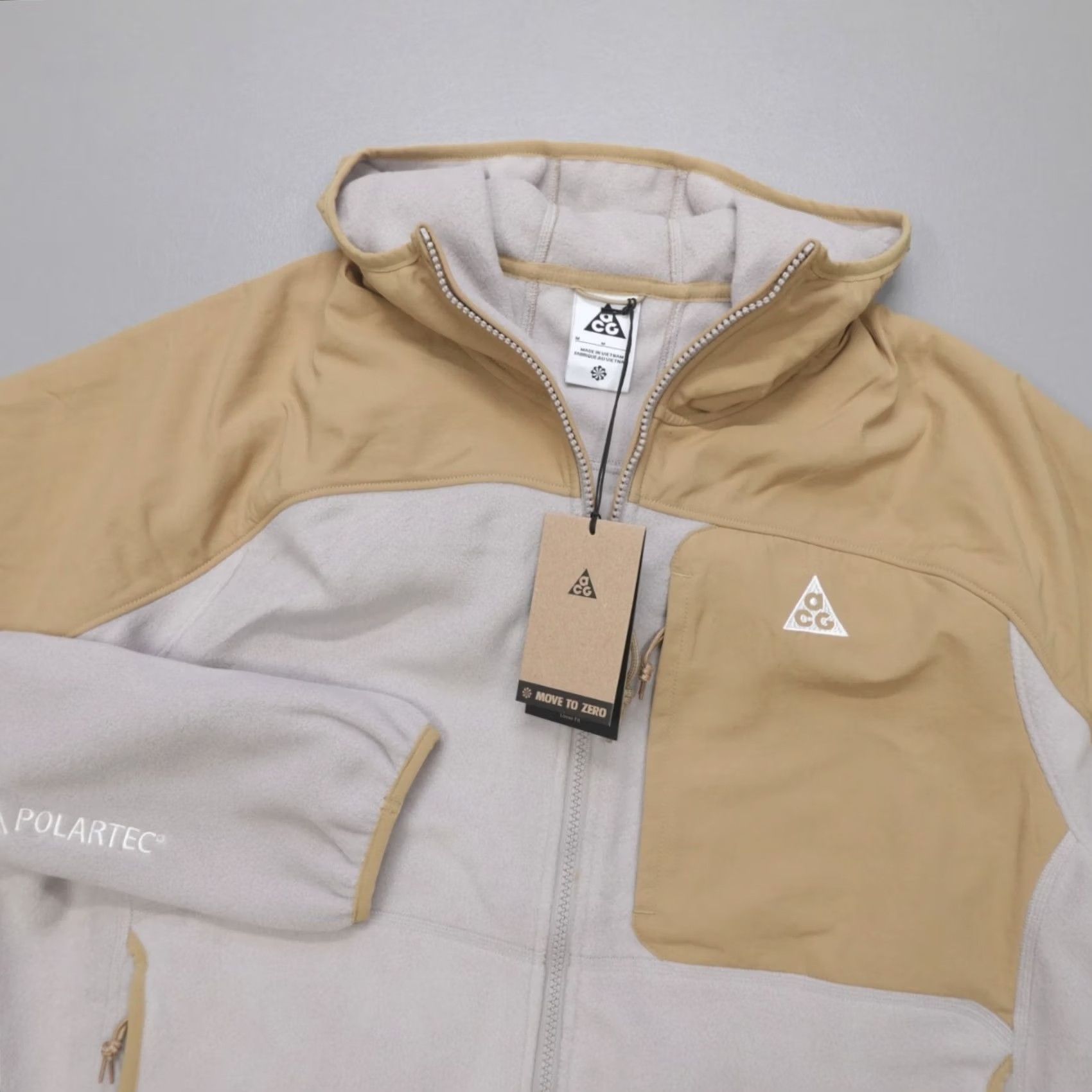 Nike Nike ACG Wolf Tree Zip Up Jacket Polartec Parachute Beige HJ2458-297 Mens Size M Size US M / EU 48-50 / 2 - 2 Thumbnail