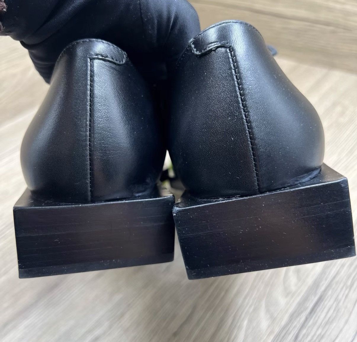 Balenciaga Balenciaga Black Square-toe Leather Shoes J41 Size US 6.5 / EU 39-40 - 6 Thumbnail