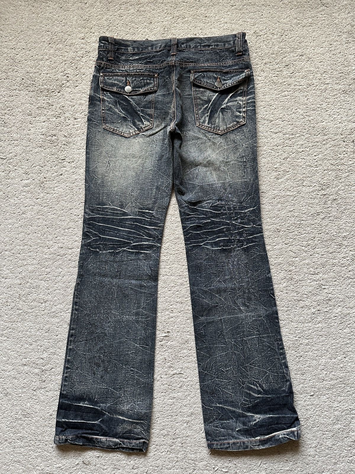 LOWBOX 2000s Lowbox Stonewash Jeans Size US 32 / EU 48 - 11 Thumbnail
