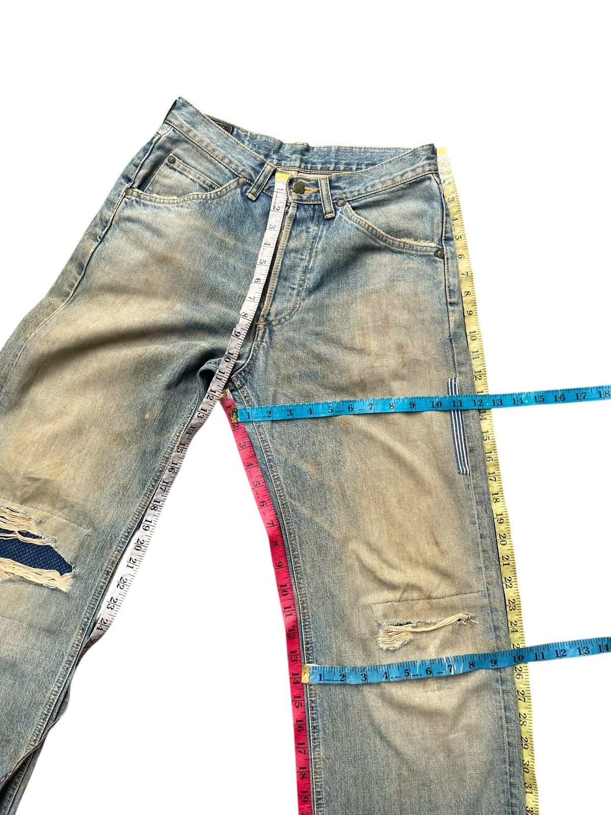 Lee Vintage Lee Riders Selvedge Distresed Denim Size US 29 - 14 Thumbnail