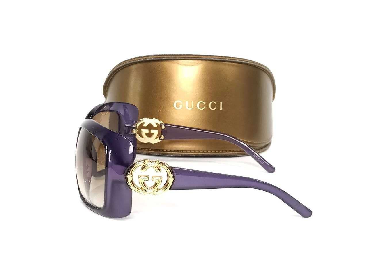 Gucci GUCCI Purple Frame Interlocking GG 3034/S Sunglasses Size ONE SIZE - 1 Thumbnail