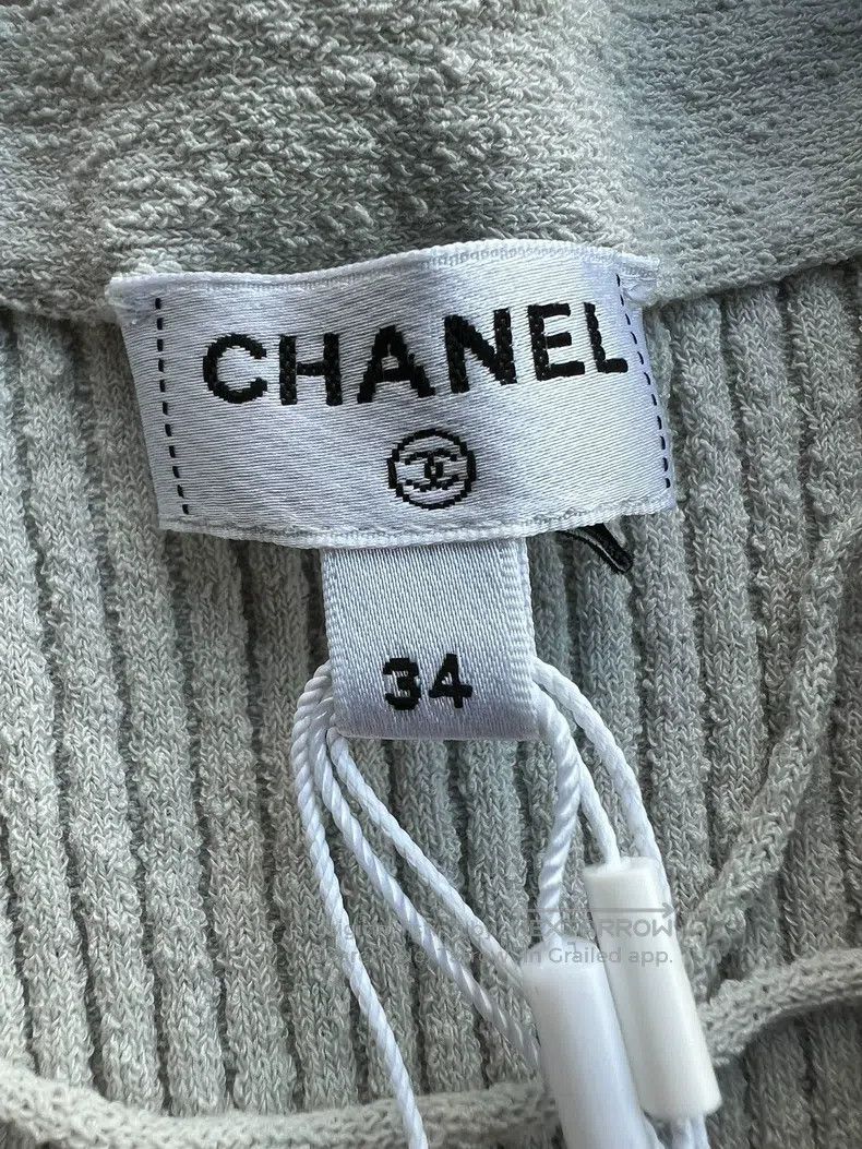 Chanel Chanel 25c silver tie-out T-shirt Size XXS / US 00 / IT 34 - 4 Thumbnail