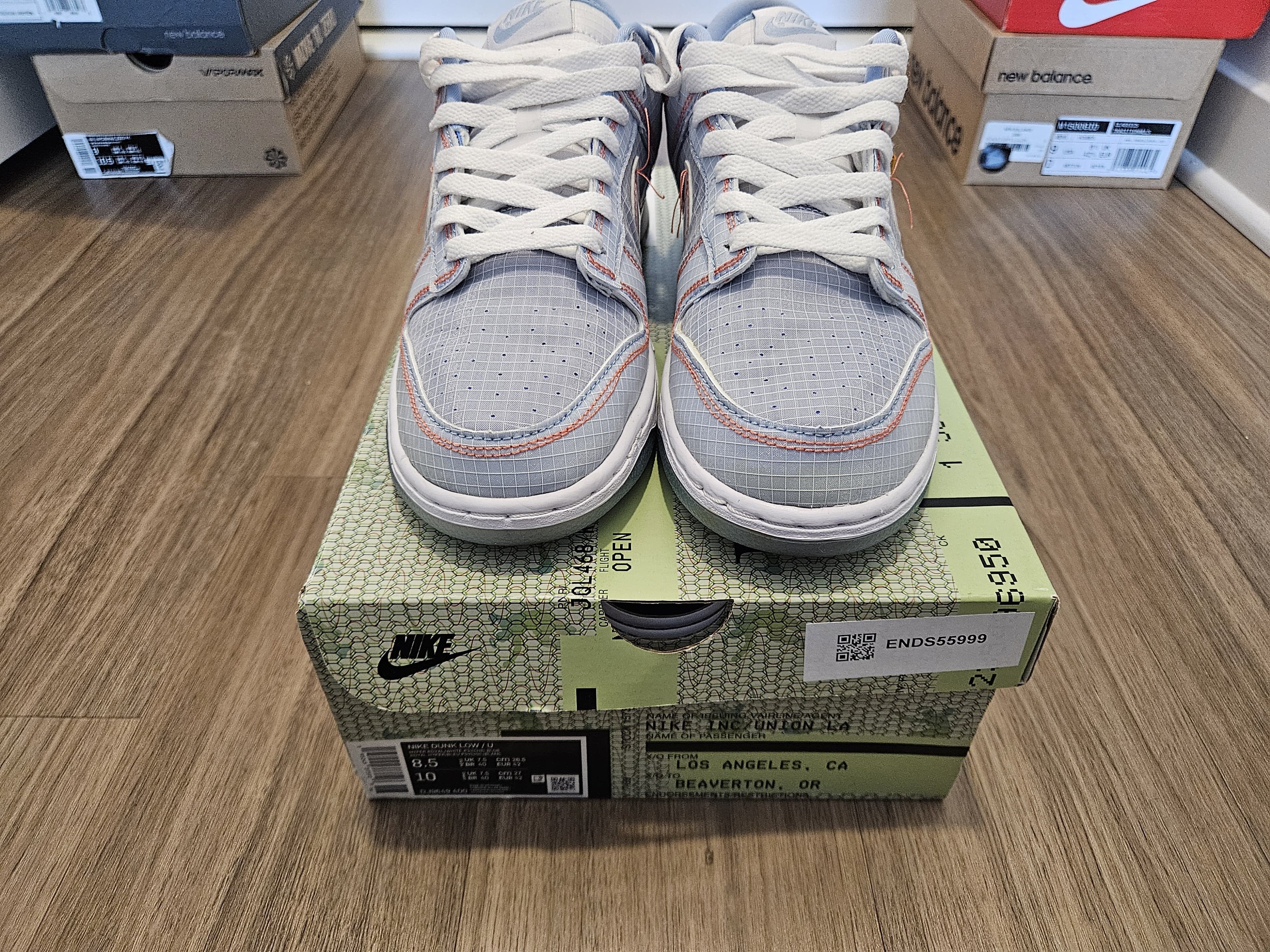 Nike Union x Nike Dunk Low Passport Pack Argon Size US 8.5 / EU 41-42 - 5 Thumbnail