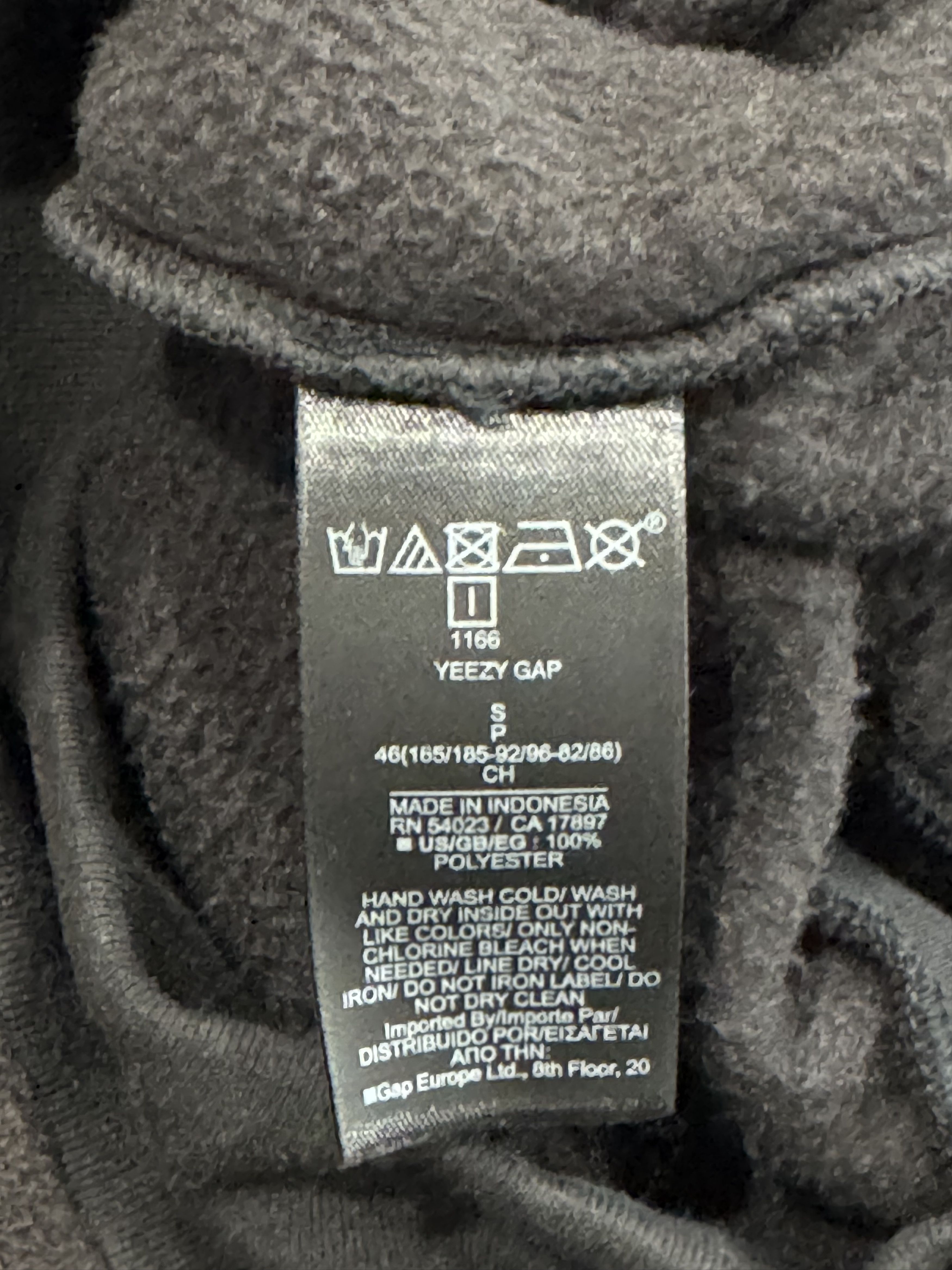 Gap × Yeezy Yeezy Gap LA H09 Polar Fleece Black Hoodie Size Small Size US S / EU 44-46 / 1 - 8 Thumbnail