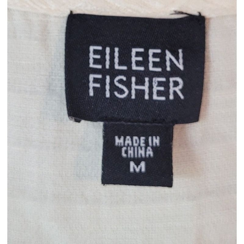 Eileen Fisher Eileen Fisher Textured Silk Jacket Ivory M Oriental Luxe Size M / US 6-8 / IT 42-44 - 4 Thumbnail
