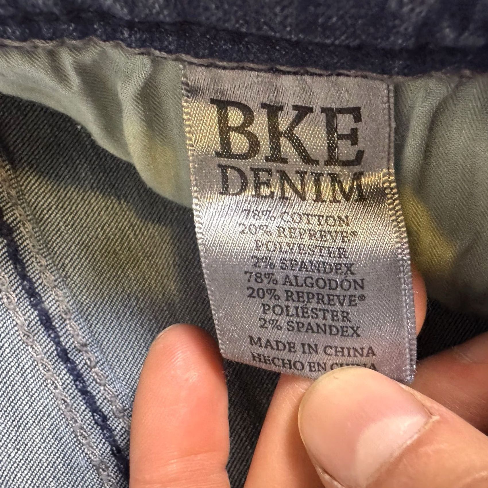Vintage BKE Tyler Jeans Men 36S Straight Dark Wash Whisker Buckle Western Cowboy Utility Size US 36 / EU 52 - 7 Thumbnail