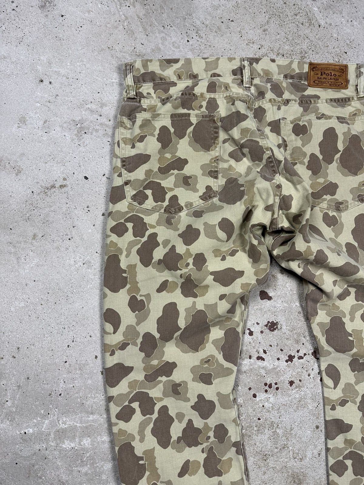 Polo Ralph Lauren Vintage Y2K Polo Ralph Lauren Beige Camo Denim Pants Jeans Size US 35 - 15 Thumbnail