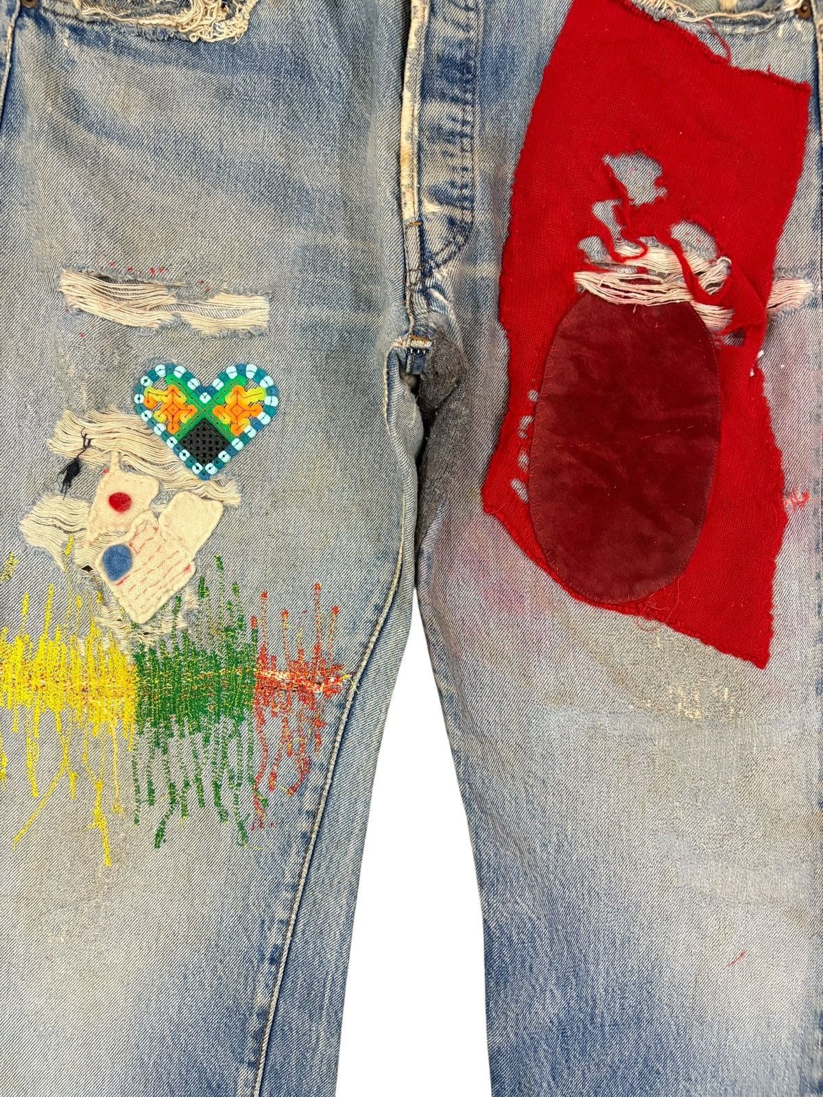 Levi's Vintage 70s Levis 501 Selvedge Hippie Baggy Jeans Button 524 Size US 33 - 5 Thumbnail