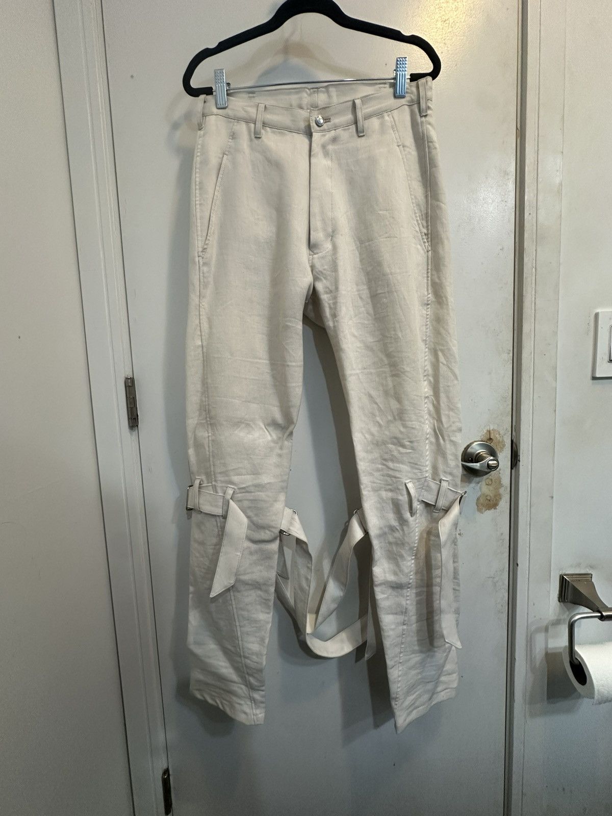 Sulvam Sulvam Linen Belted Bondage Pants Size US 28 / EU 44 - 1 Thumbnail