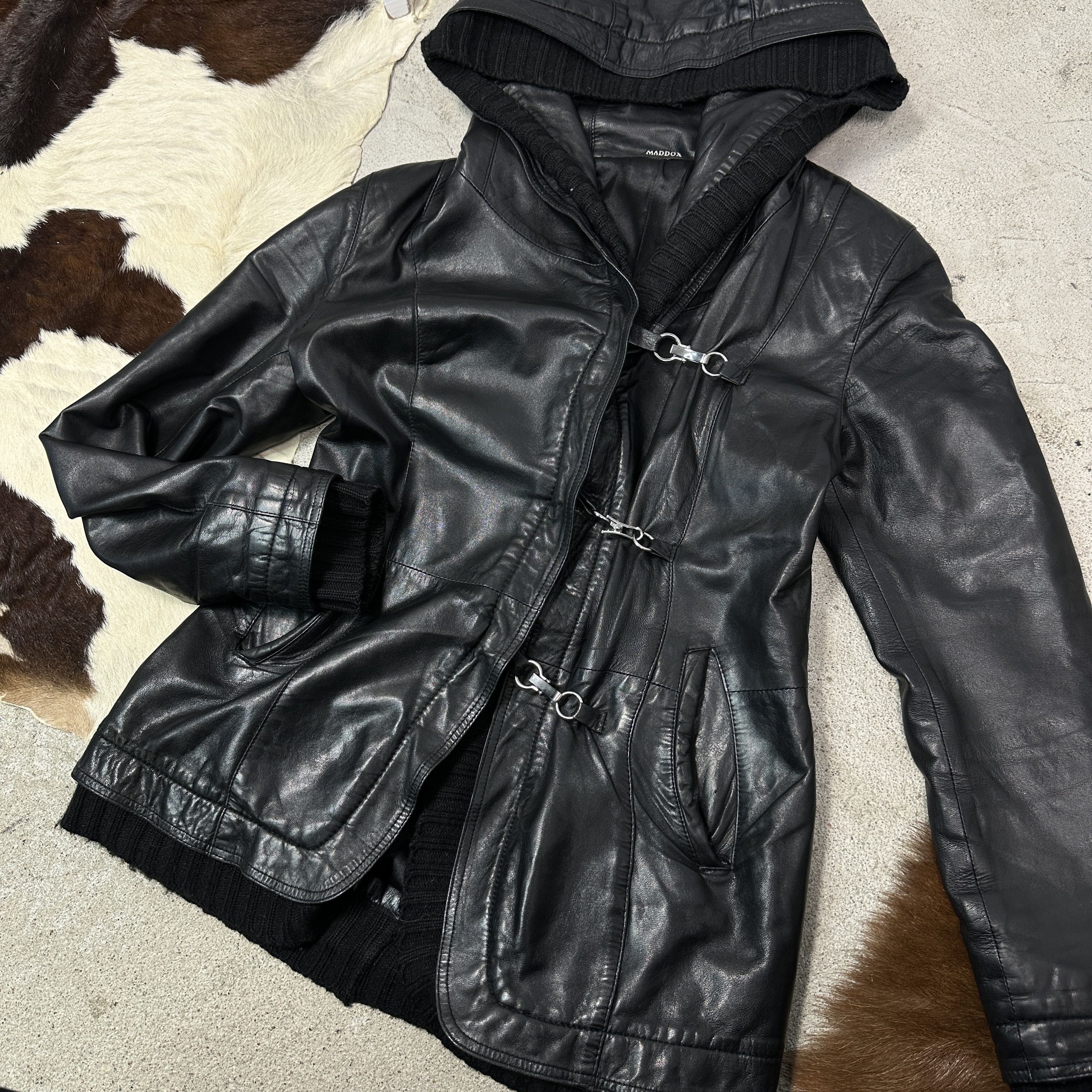 Vintage Vintage Avant Garde Grunge Leather Big Collar Jacket Y2K Size M / US 6-8 / IT 42-44 - 7 Thumbnail