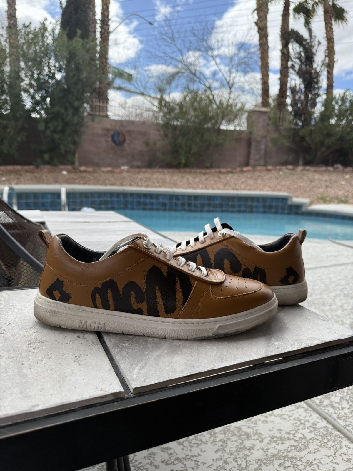 MCM Leather MCM Logo Trainer Size US 11 / EU 44 - 1 Thumbnail