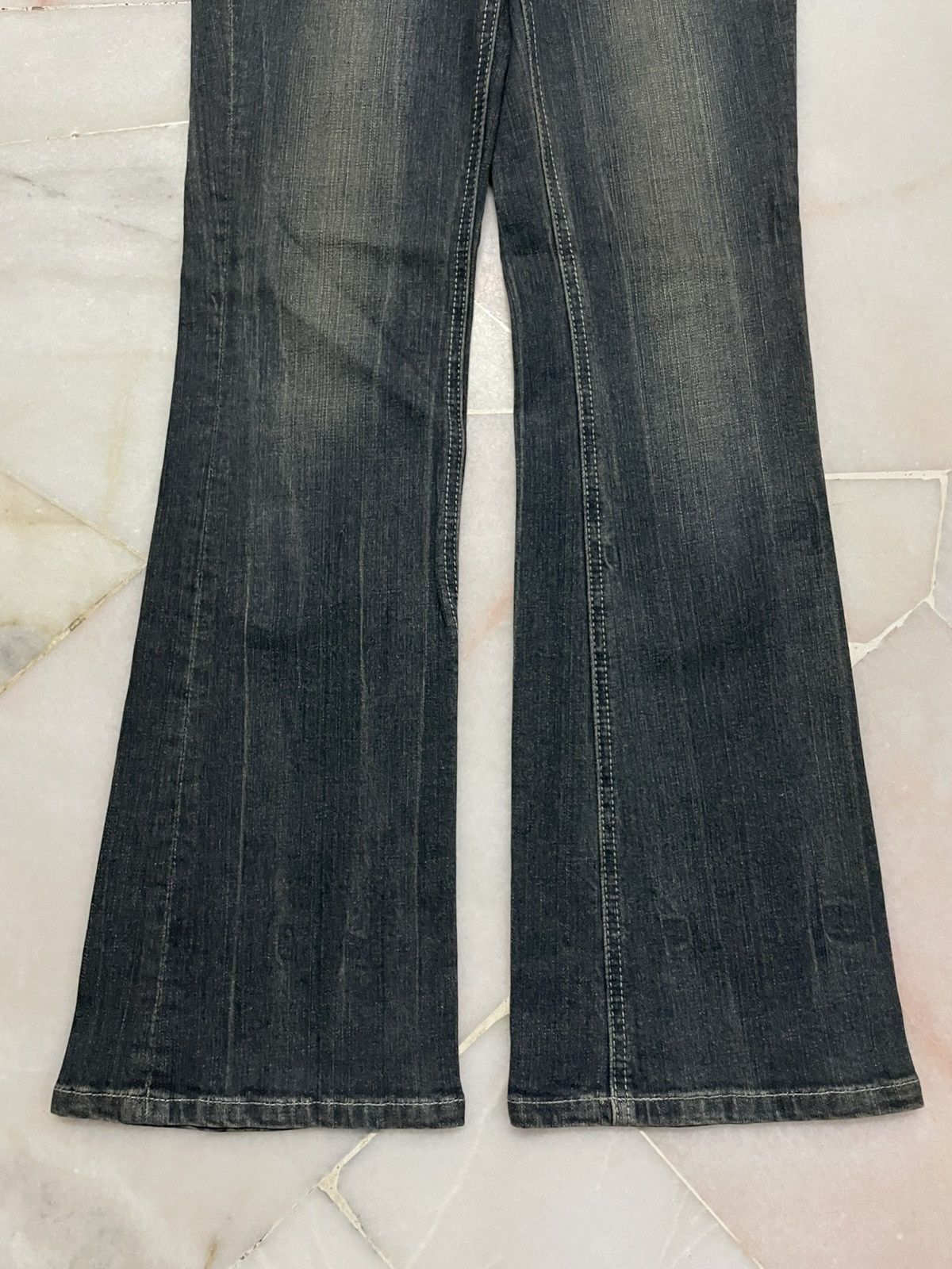 Vintage 💥Insane💥Flared The Oria Japanese Mudwash Clawmark Bootcut Size 29" - 6 Thumbnail