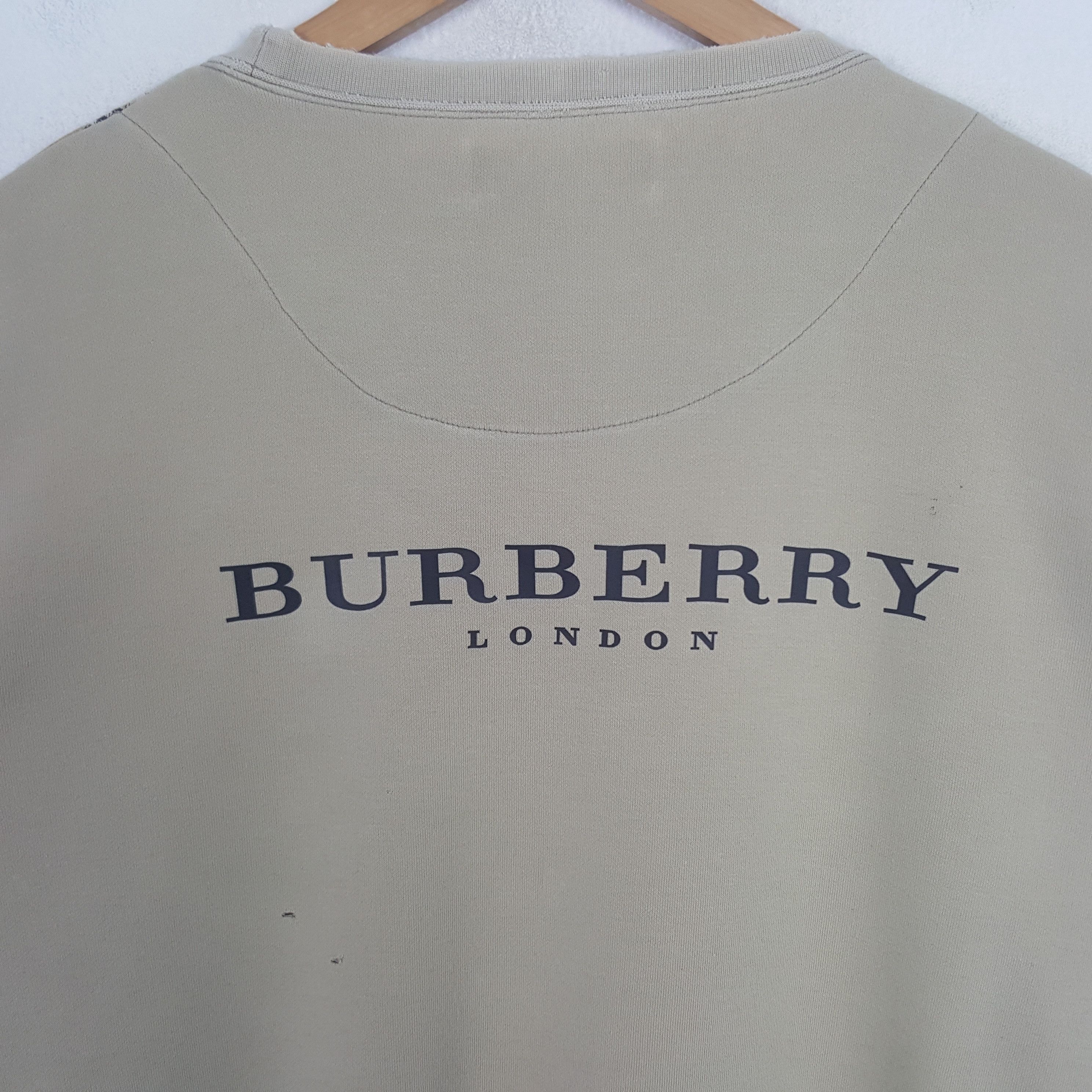 Burberry × Vintage Vintage Burberry London Nova Check Distressed Sweatshirt Size US L / EU 52-54 / 3 - 2 Thumbnail