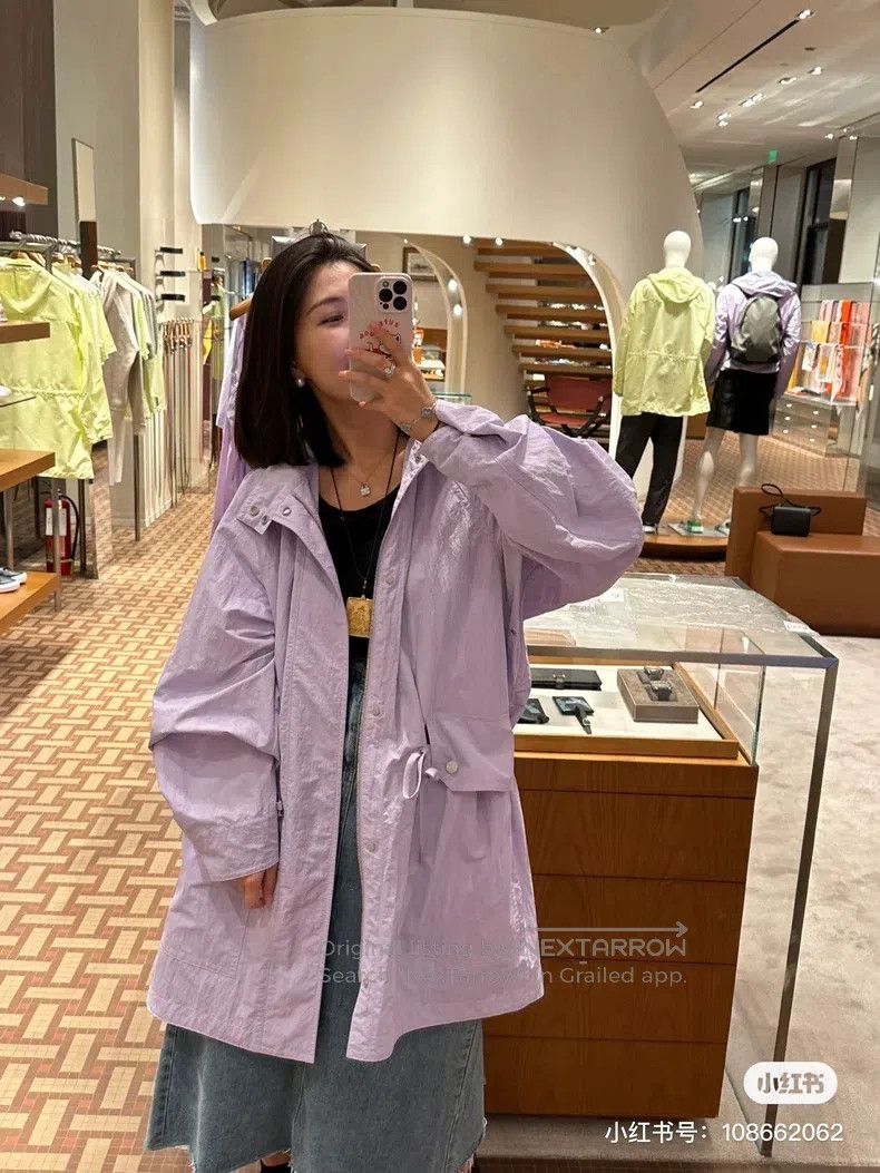 Hermes Hermes Purple Trench Coat, Loose Fit Size US M / EU 48-50 / 2 - 6 Thumbnail
