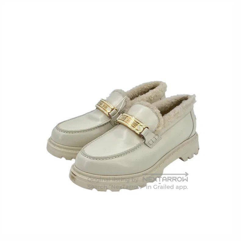 Dior Dior Beige leather round toe casual single shoes loafers Size US 6.5 / IT 36.5 - 1 Thumbnail