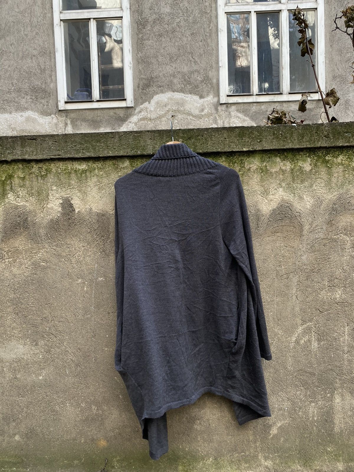 Designer Olla Pareg Distracted Tip Poncho Sweater Size M / US 6-8 / IT 42-44 - 17 Thumbnail