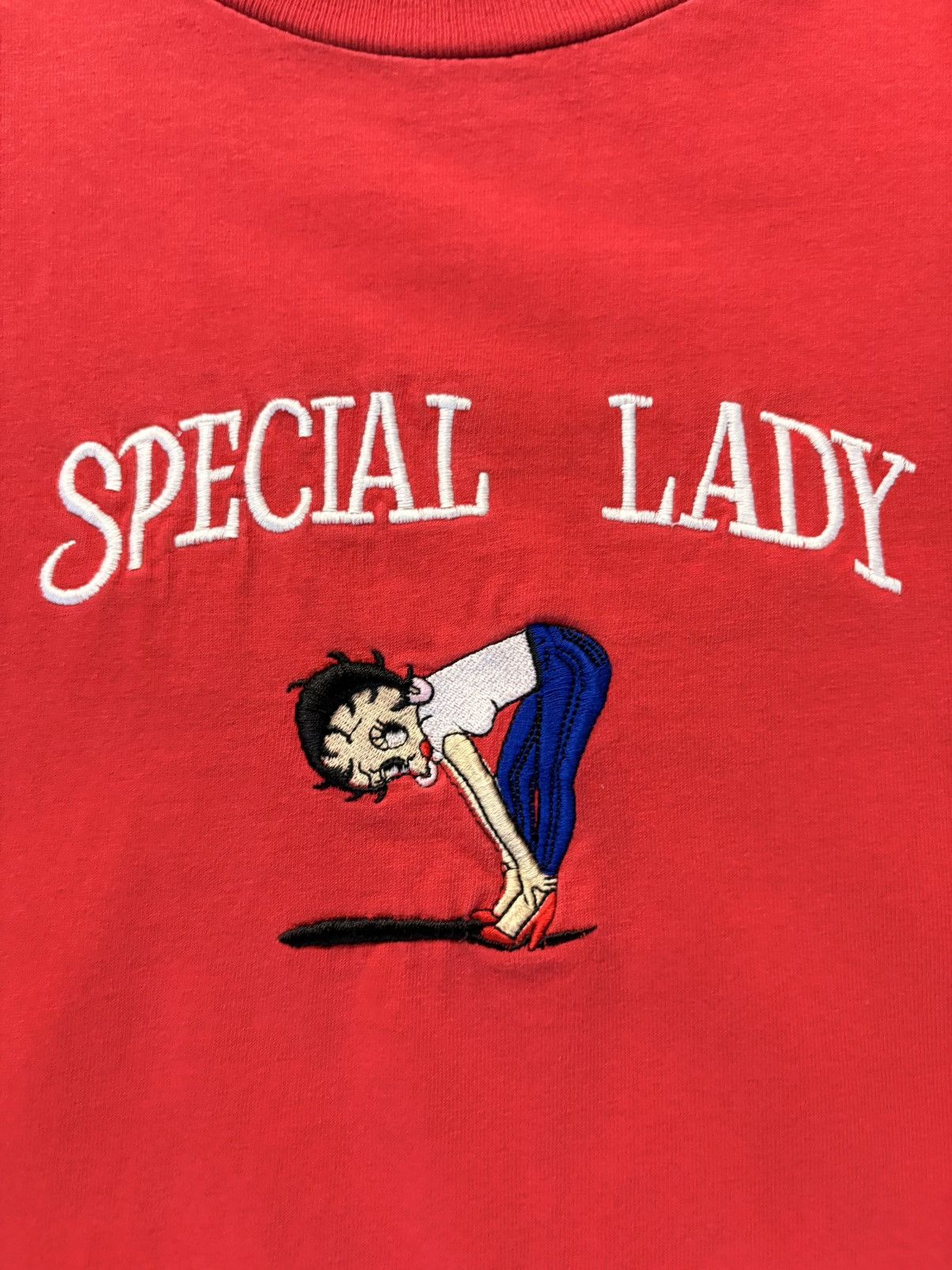 Vintage 90’s Betty Boop Embroidered Vintage Single Stitch Tee Shirt Size US XL / EU 56 / 4 - 3 Thumbnail