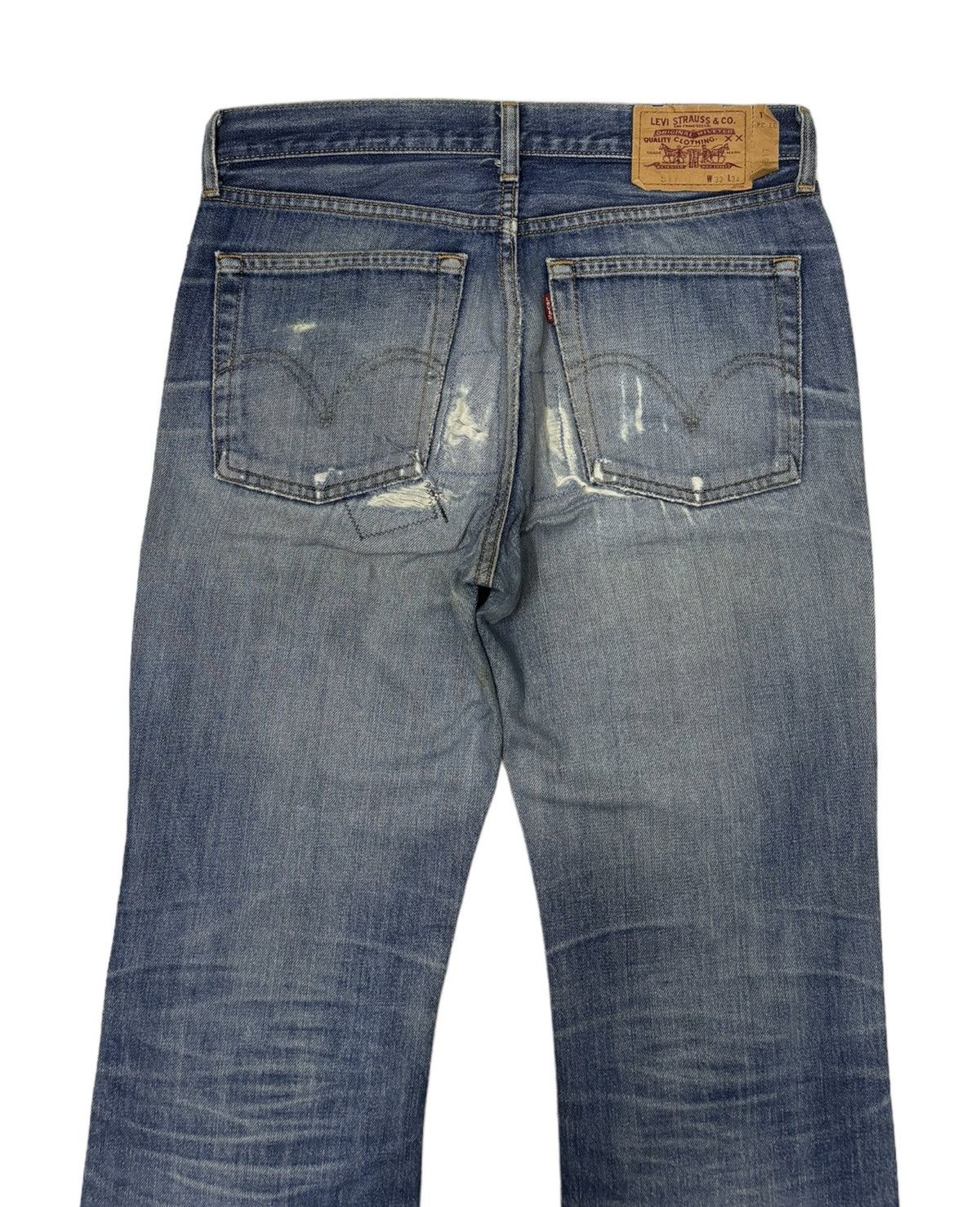 Levi's VINTAGE LEVIS 517 PATCHWORK DISTRESS FLARE JEANS Size US 32 / EU 48 - 9 Thumbnail