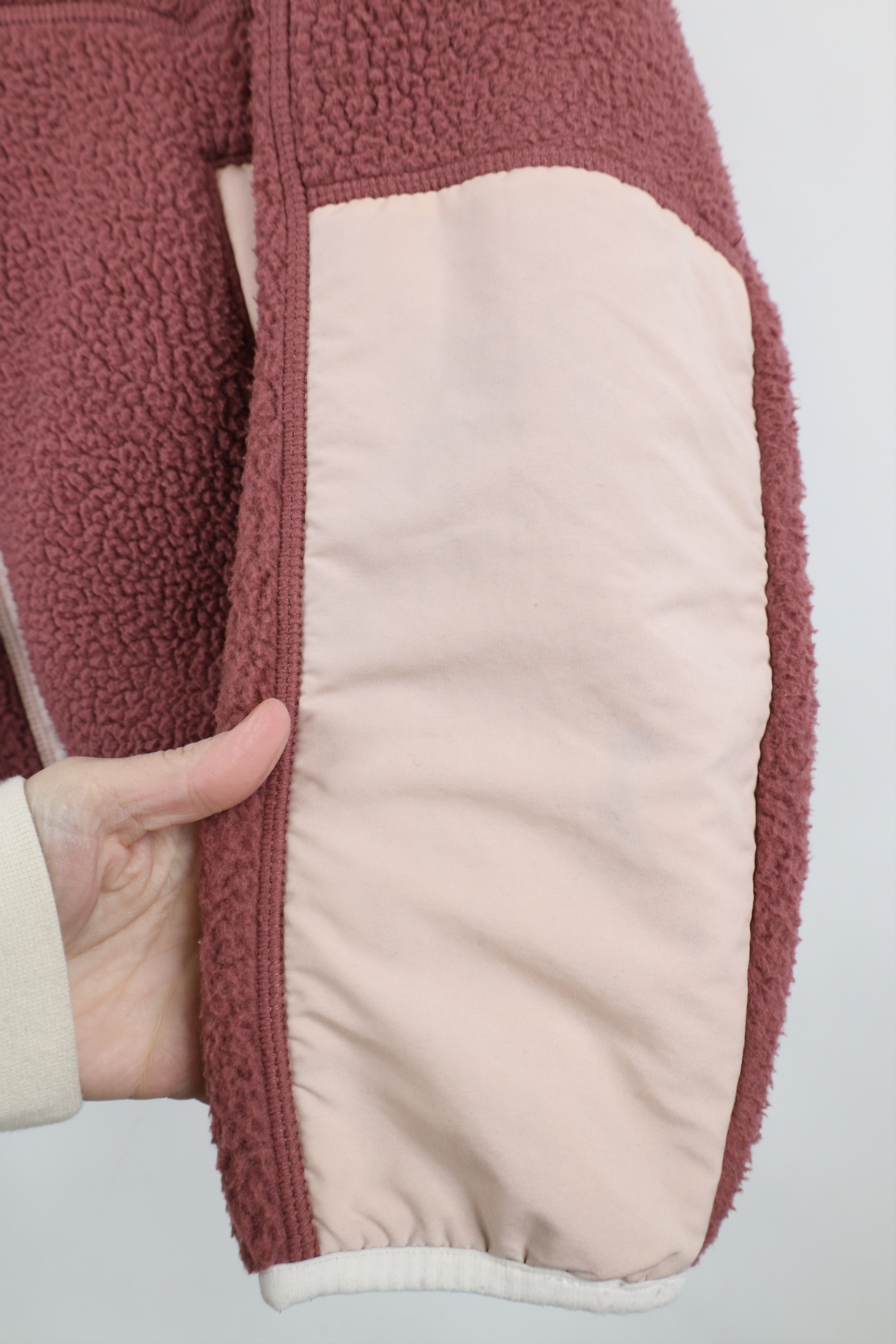 The North Face × Vintage The North Face Spell Deep Pile Fleece Full Zip Jacket Pink Size S / US 4 / IT 40 - 5 Thumbnail
