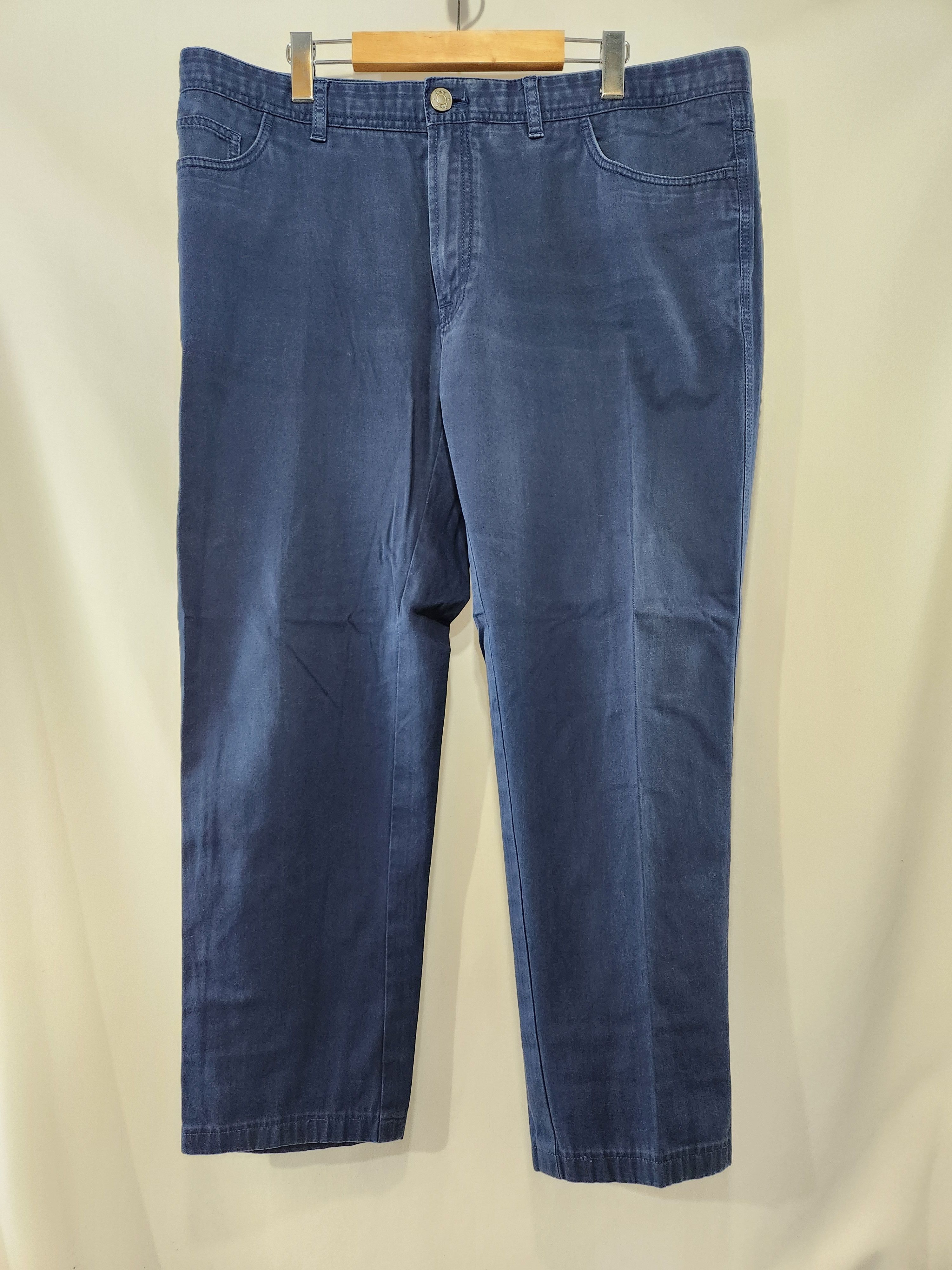 Brioni Navy Blue Cotton Blend Straight Leg Chinos Made Italy Size US 44 / EU 60 - 1 Thumbnail