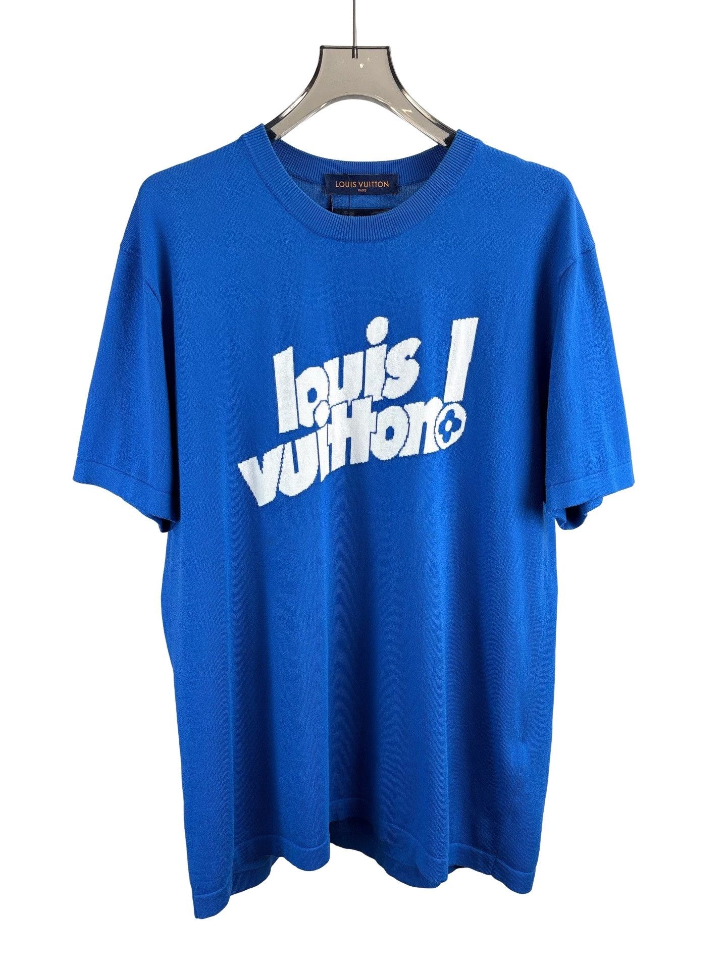 Louis Vuitton Louis Vuitton Blue Logo Knit T-Shirt XXL Size US XXL / EU 58 / 5 - 1 Thumbnail