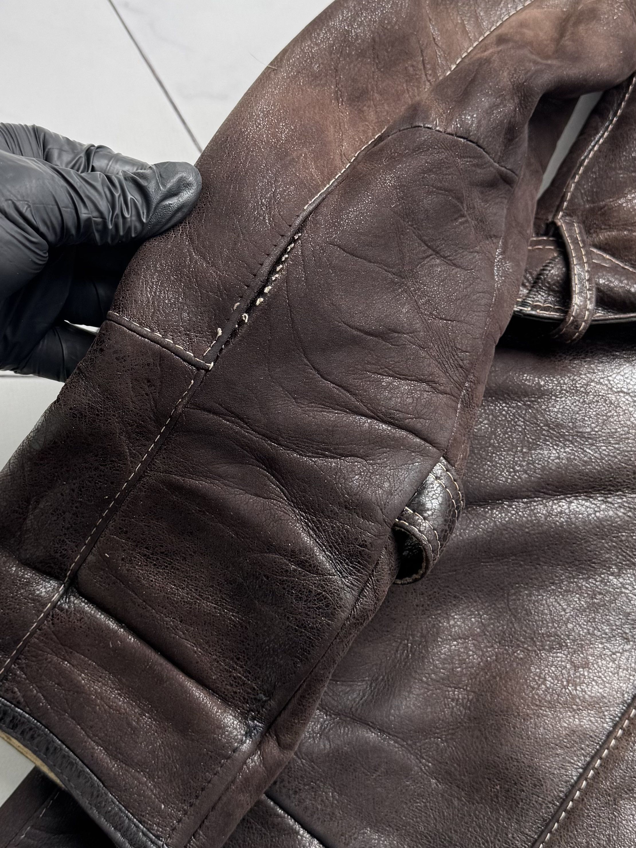 Vintage Vintage Real Sheepskin Coat With Belt (B250)D15E2 Size XS / US 0-2 / IT 36-38 - 18 Thumbnail