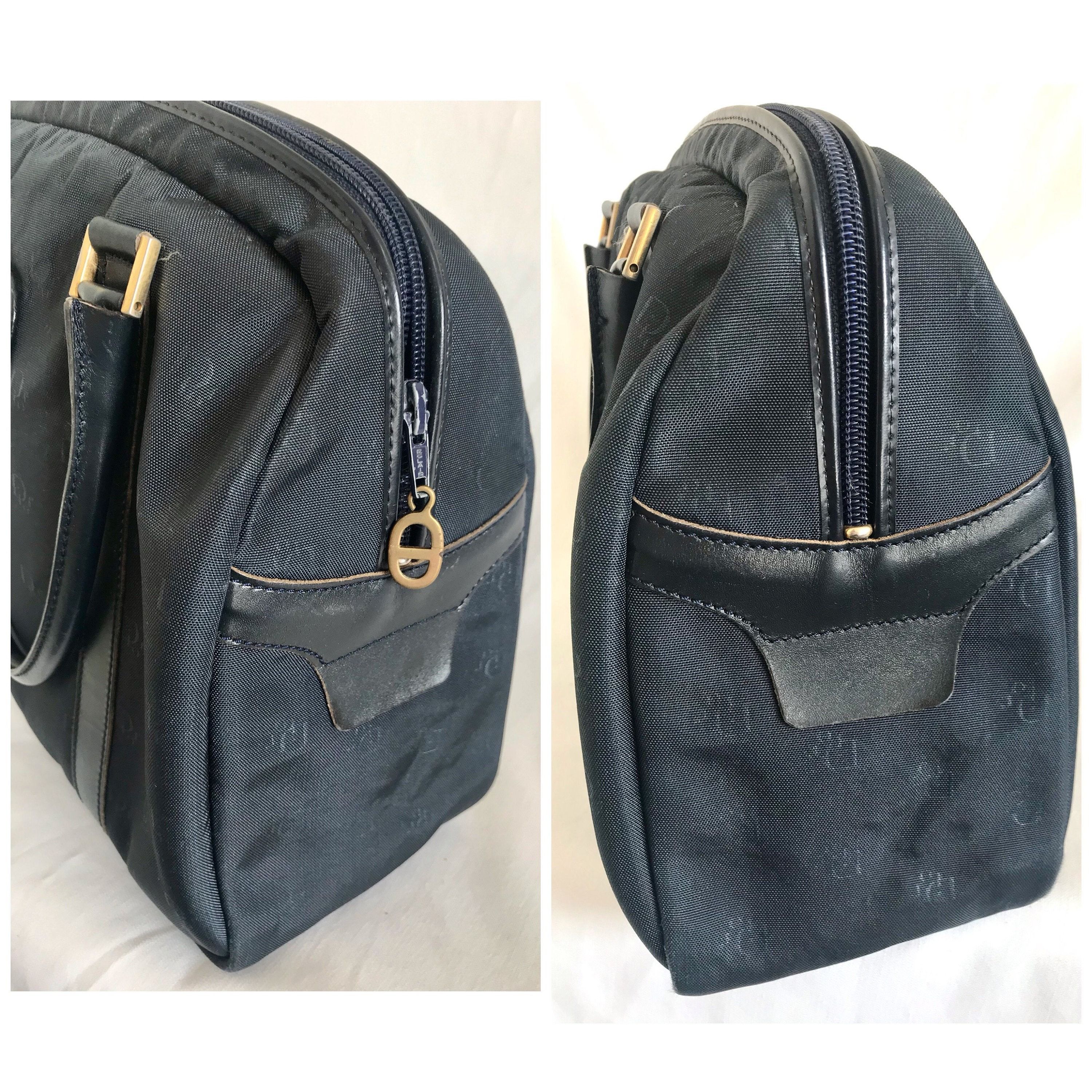 Dior Vintage Christian Dior navy handbag with logo jacquard nylon Size ONE SIZE - 6 Thumbnail