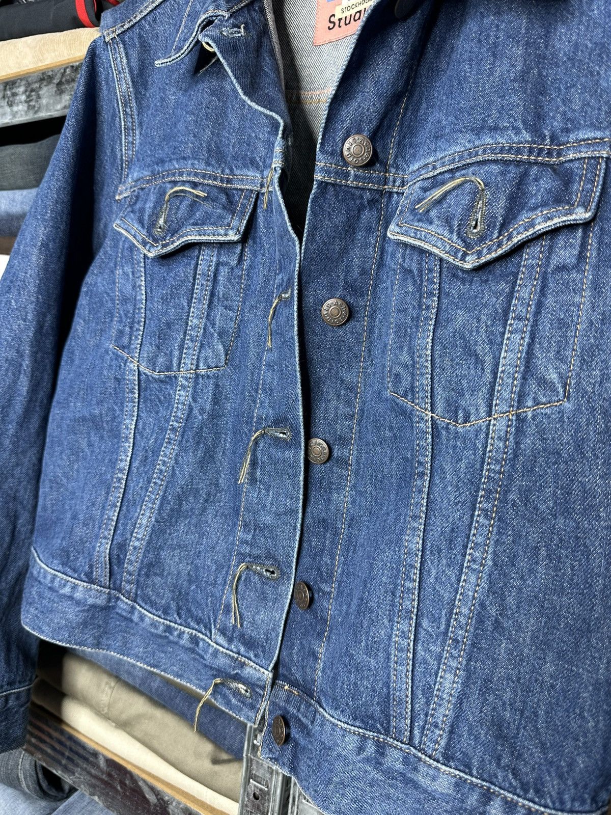 Acne Studios Acne Studios Blå Konst Denim Jacket Classic Trucker Jacket Size XS / US 0-2 / IT 36-38 - 4 Thumbnail