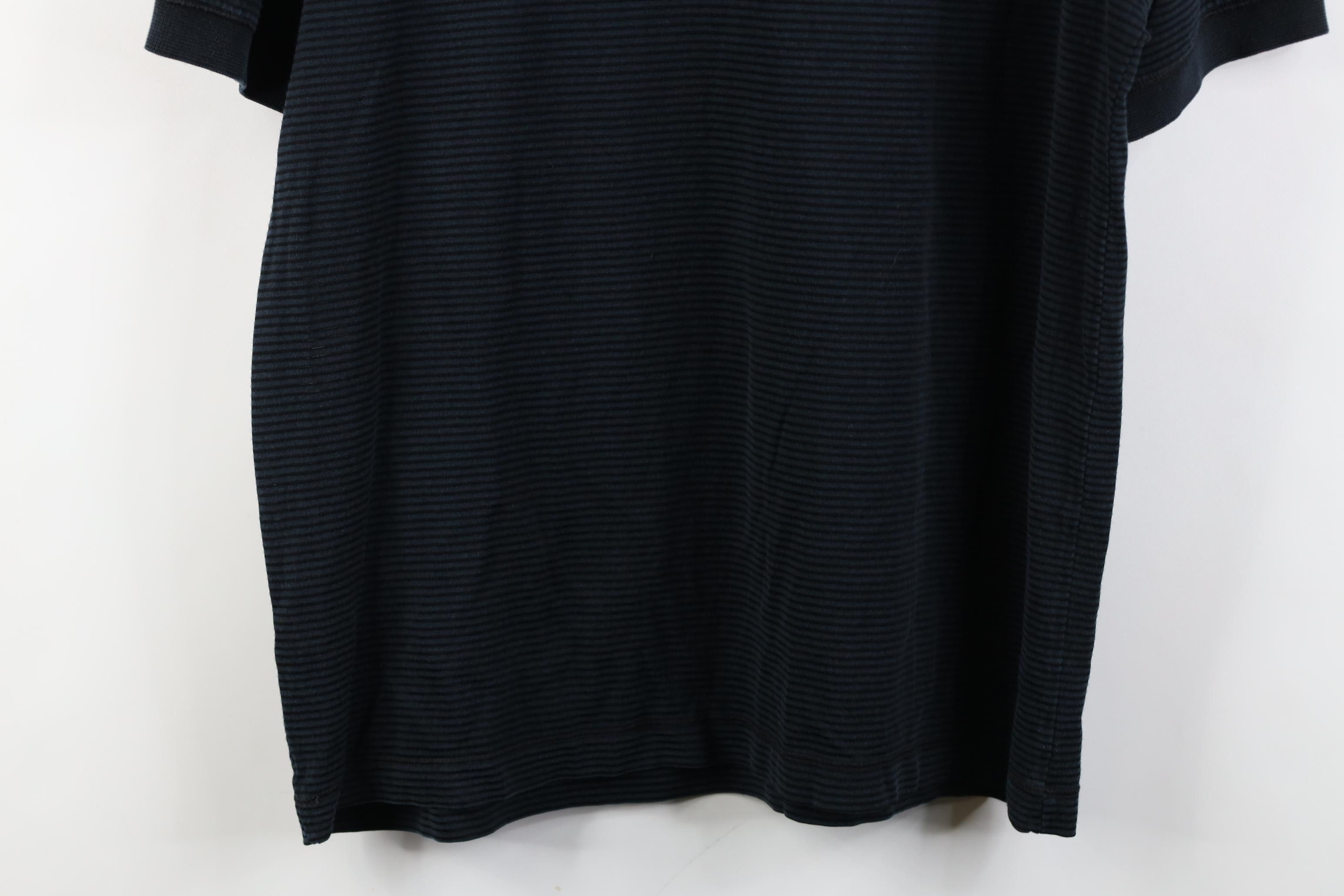 Vintage Vintage 90s Streetwear Ribbed Knit Ringer T-Shirt Black Size US M / EU 48-50 / 2 - 12 Thumbnail