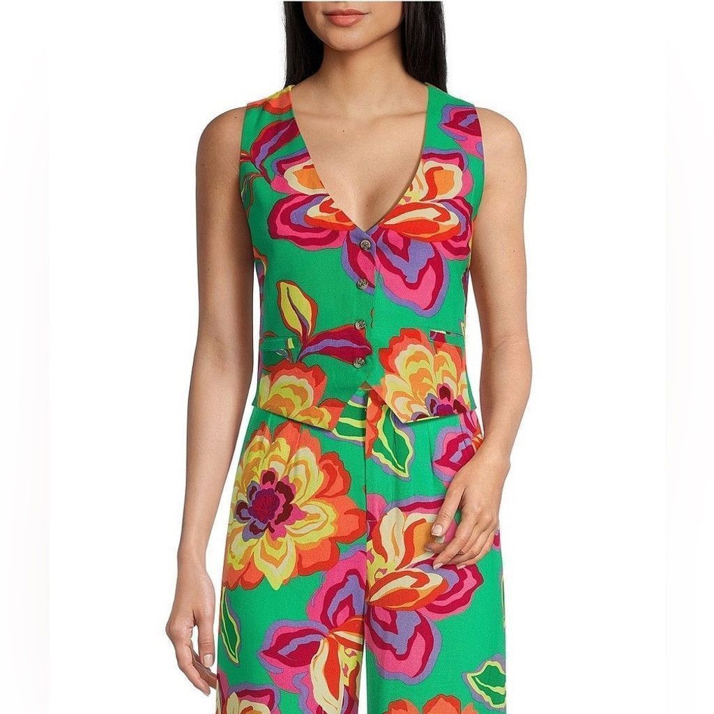 GB From GB, Floral Vest Size S / US 4 / IT 40 - 1 Thumbnail