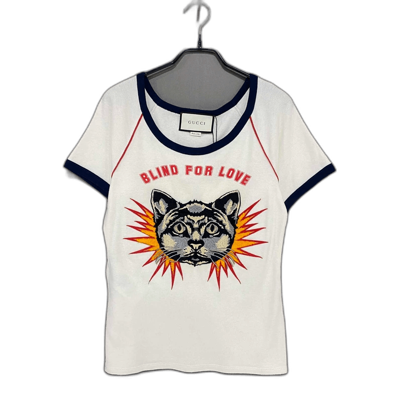 Gucci Gucci Cat Embroidered Short Sleeve TShirt-2505 Size S / US 4 / IT 40 - 1 Thumbnail