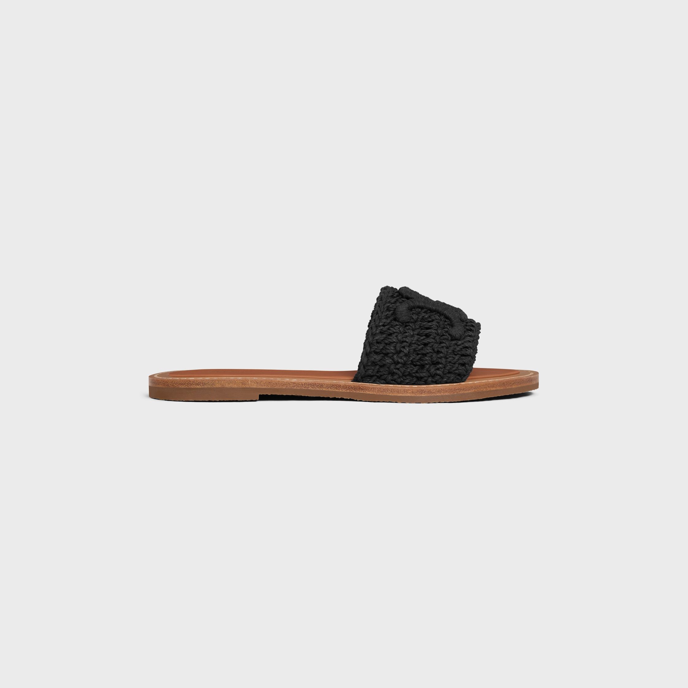 Celine CELINE LYMPIA MULE IN TRIOMPHE KNITTED COTTON black Size US 11 / IT 41 - 1 Thumbnail