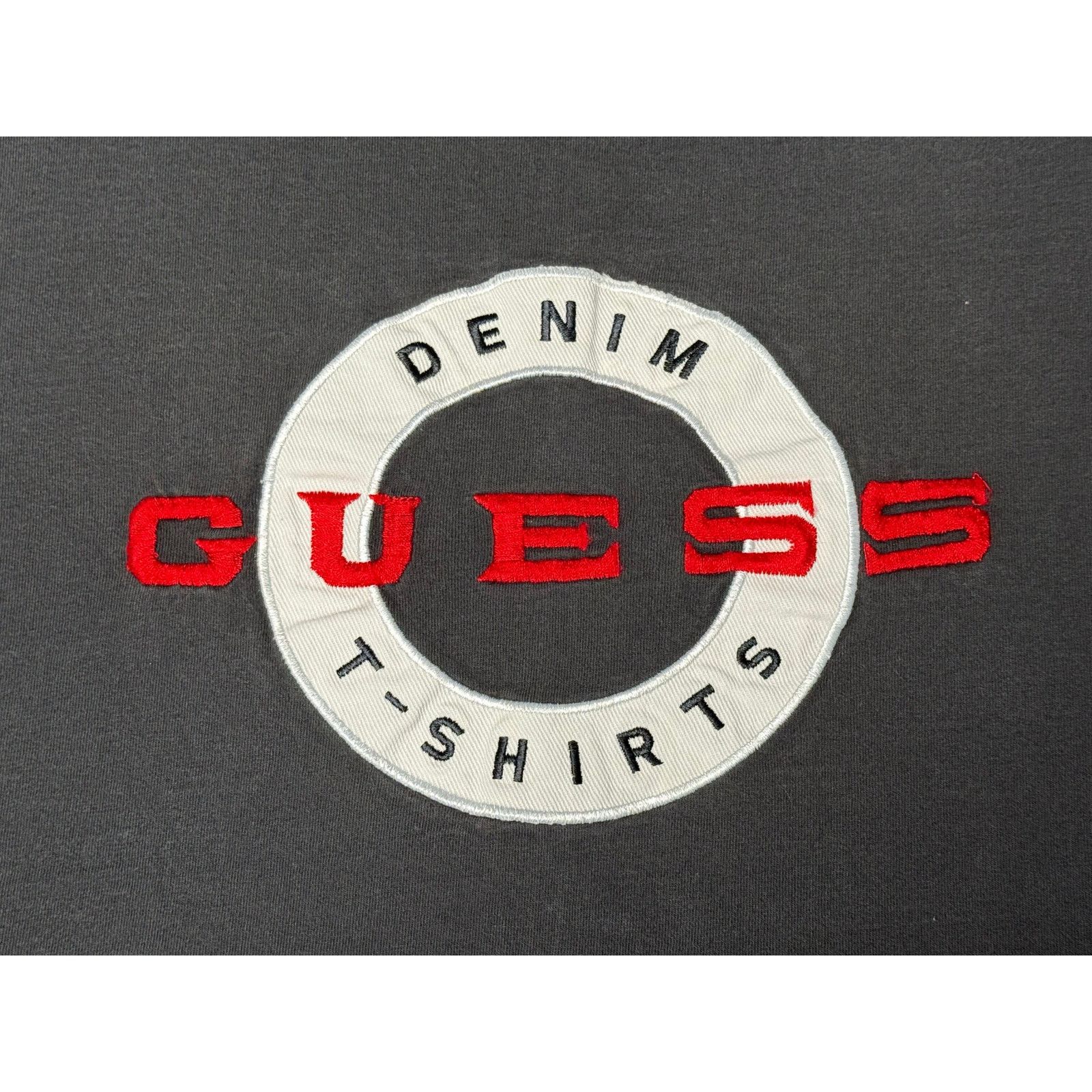Guess × Vintage Vintage 90s Guess Denim Single Stitch T-shirt OSFA 22x27.5 Size US M / EU 48-50 / 2 - 5 Thumbnail
