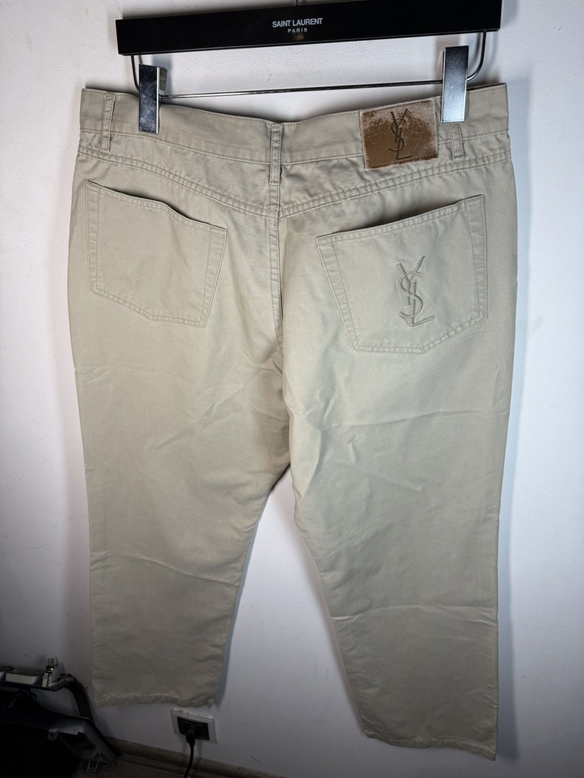 Yves Saint Laurent Beige 36x32 YSL Jeans Cotton Pants Size US 36 / EU 52 - 20 Thumbnail