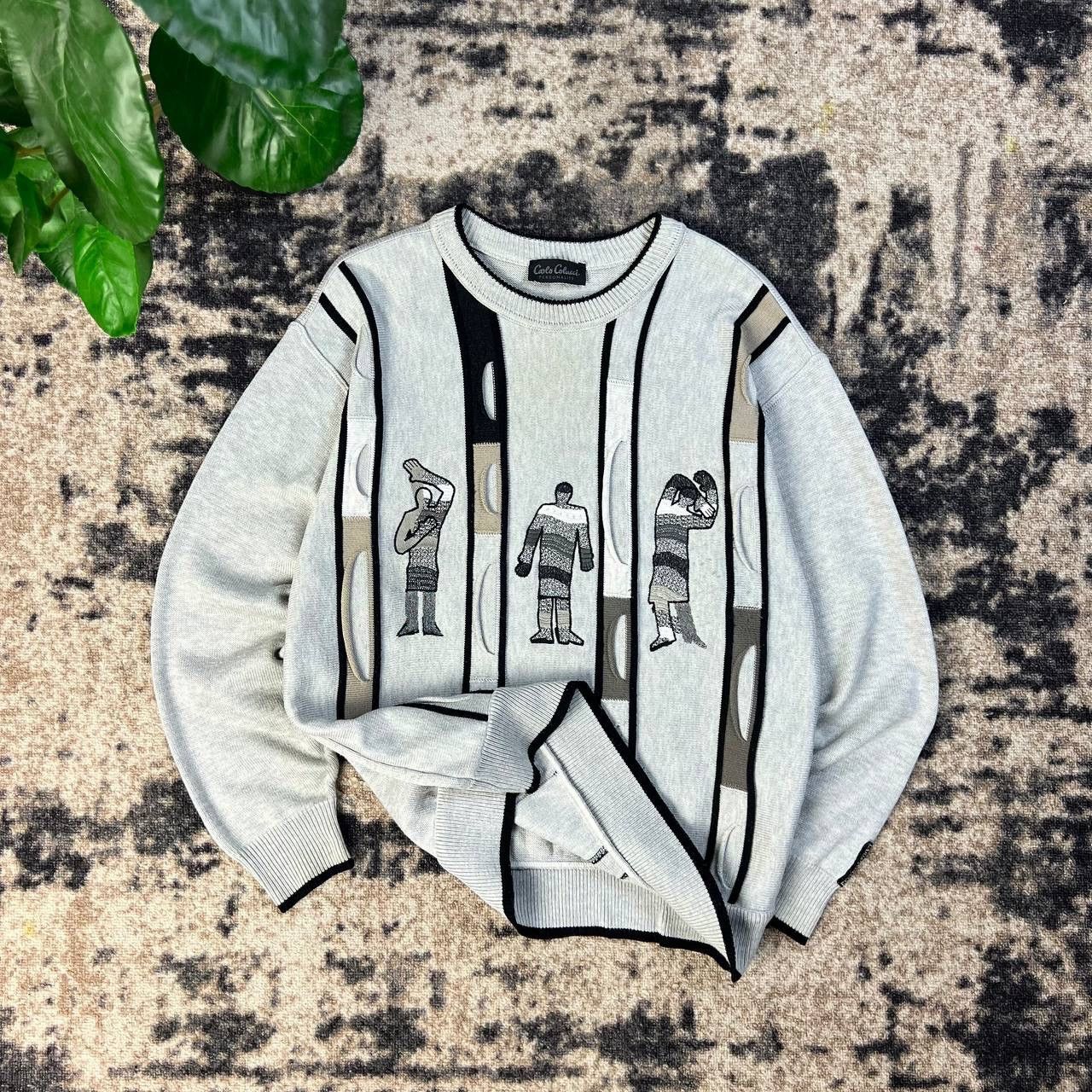 Carlo Colucci Carlo Colucci Vintage 90s Dance Man Logo Rare Sweater Size US L / EU 52-54 / 3 - 1 Thumbnail