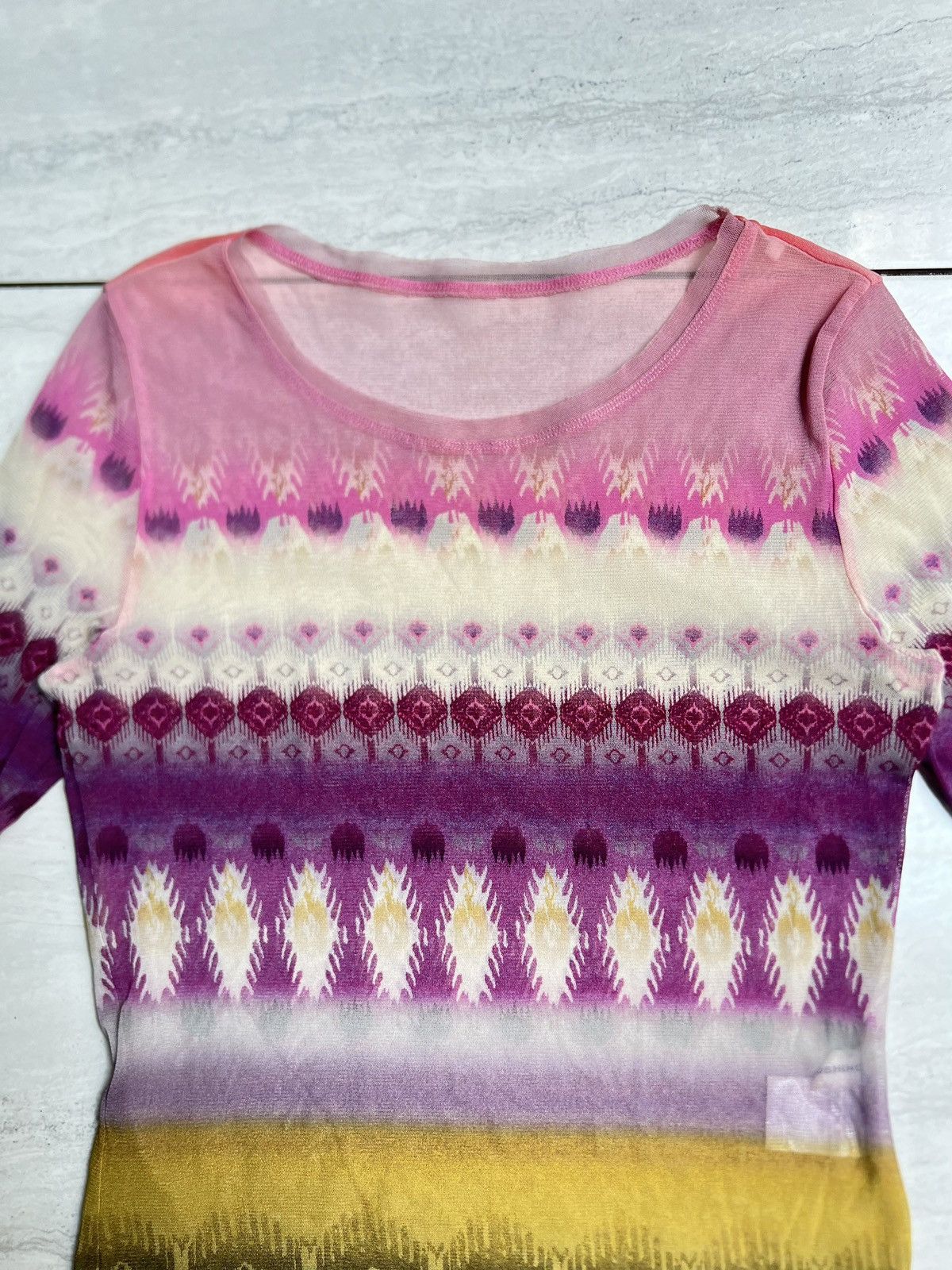 Hiroko Koshino Homme Hiroko Koshino Mesh Motive T-shirt Size US XS / EU 42 / 0 - 3 Thumbnail