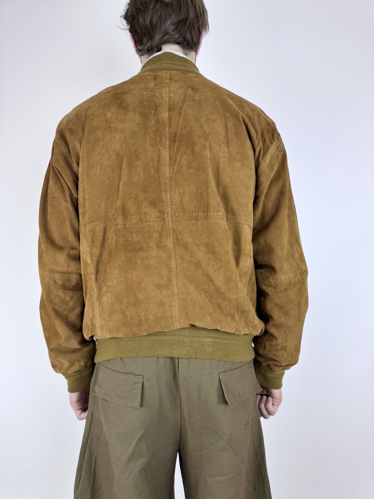 Other Vintage Suede Bomber Jacket Old Money Preppy Leather JKT Size US L / EU 52-54 / 3 - 18 Thumbnail