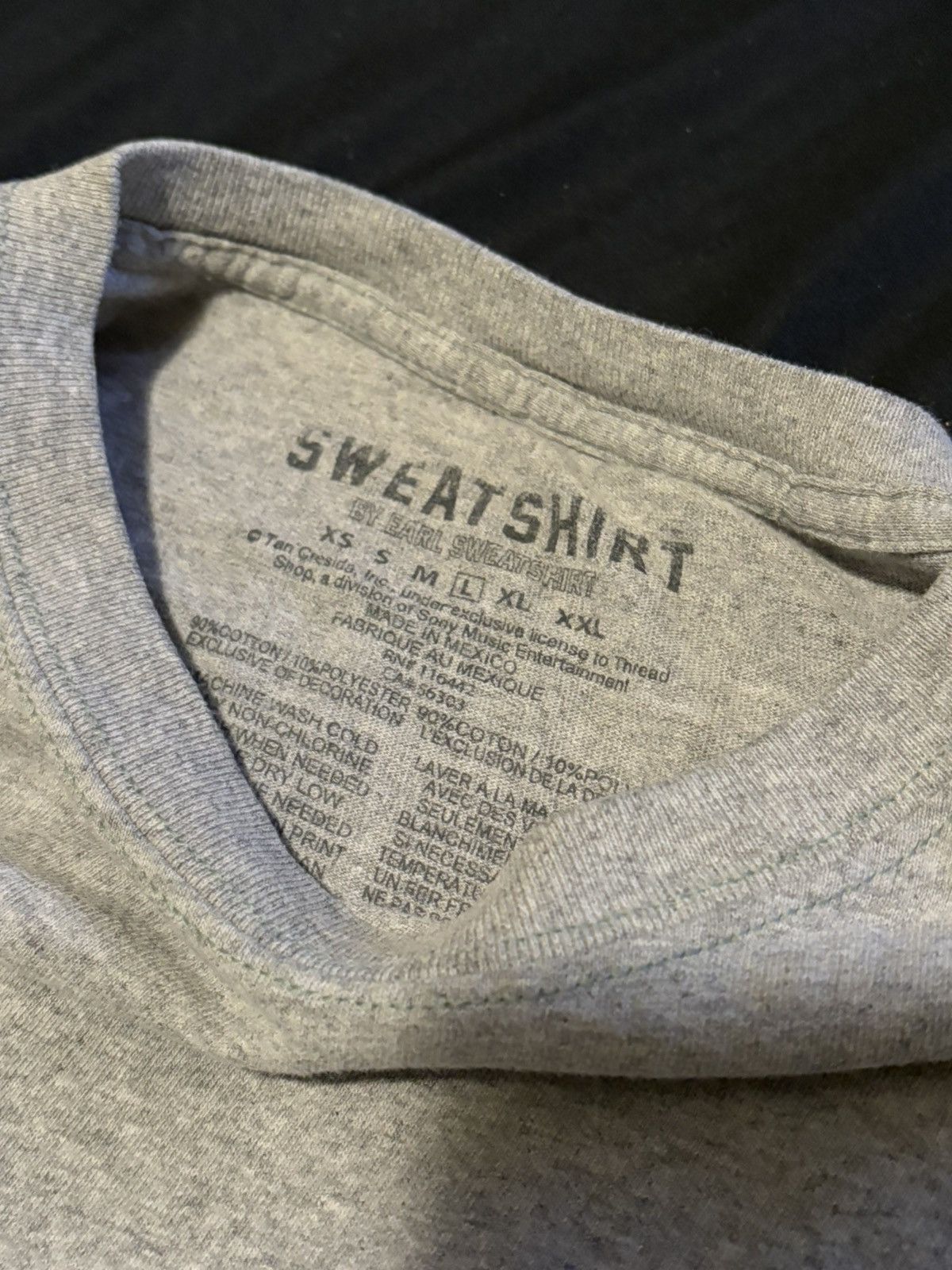 Earl Sweatshirt Earl Sweatshirt Zumiez(?) Embroidered Face T Shirt - Gray LG Size US L / EU 52-54 / 3 - 3 Thumbnail