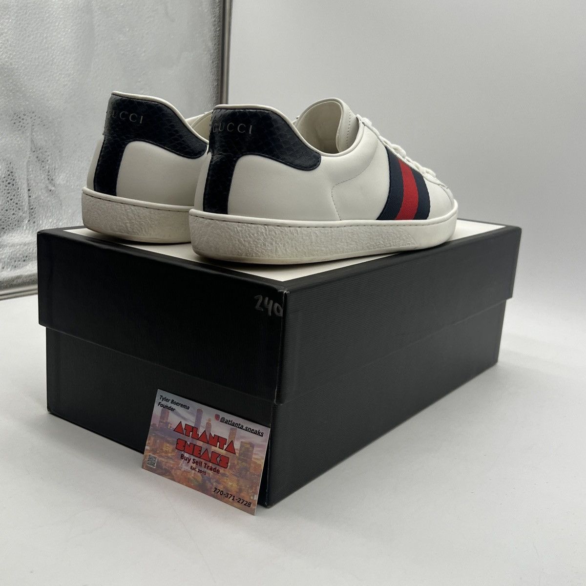 Gucci Gucci Wmns ace white blue red Size US 8.5 / EU 41-42 - 5 Thumbnail