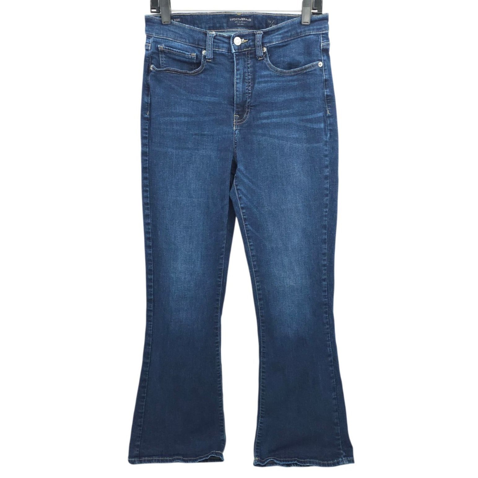 Lucky Brand Lucky Brand High Rise Flare Stevie Jeans 10/30 Dark Wash Size 32" / US 10 / IT 46 - 1 Thumbnail