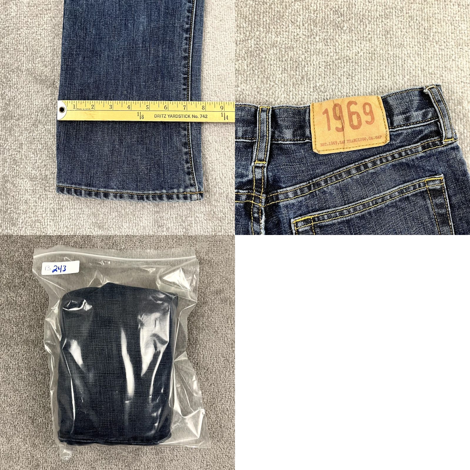 Gap GAP Jeans Mens 30 x 32 Straight Blue Denim 90s Y2K Skater East Fit 5-Pocket Regular Rise Mid Jeans Mens Blue Size US 30 / EU 46 - 8 Thumbnail