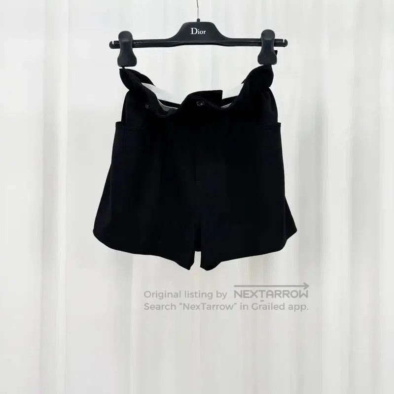 Miu Miu Miu Miu Black Wool Embroidered Logo Shorts . Size 23" - 1 Thumbnail