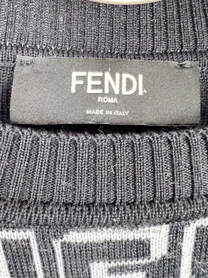 Fendi Fendi Double F full print pattern round neck pullover swea Size US M / EU 48-50 / 2 - 3 Thumbnail