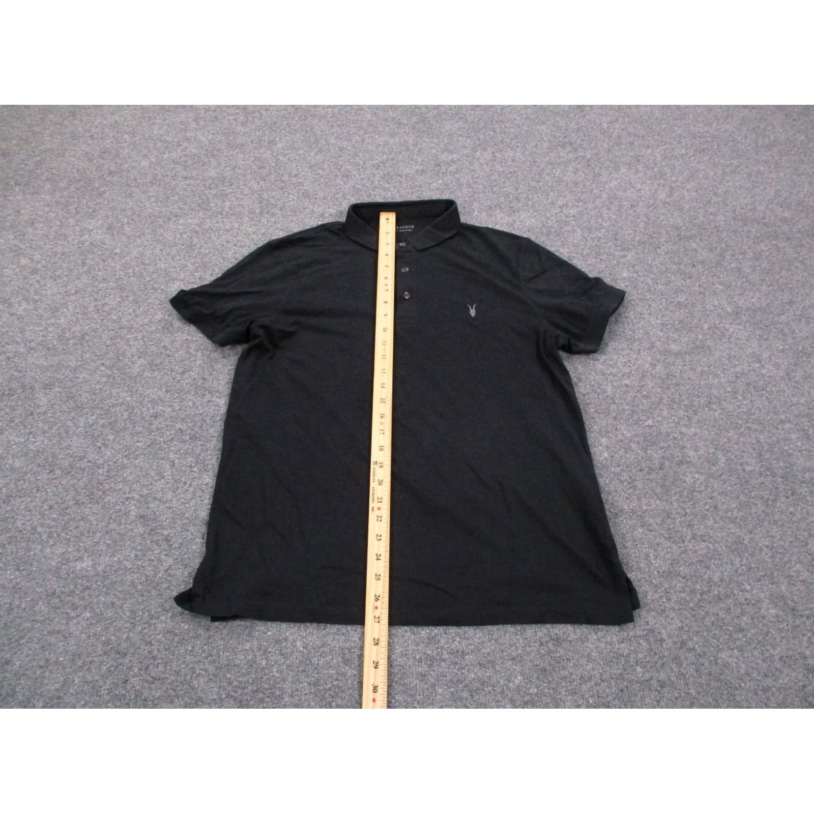 Allsaints AllSaints Polo Shirt Mens L Black Polo Shirt Golf Performance Stretch Casual Size US L / EU 52-54 / 3 - 3 Thumbnail