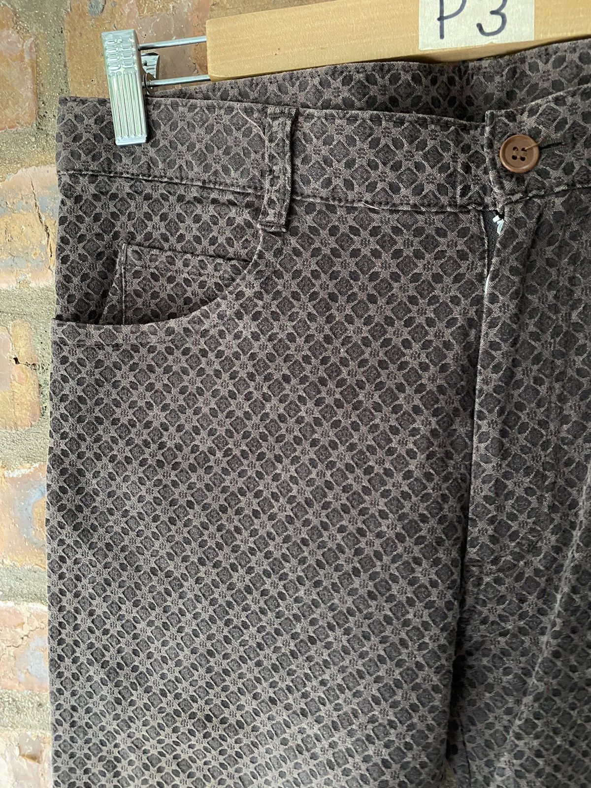 Katharine Hamnett London 2000s Hamnet Flare Texture Pants Size US 31 - 5 Thumbnail