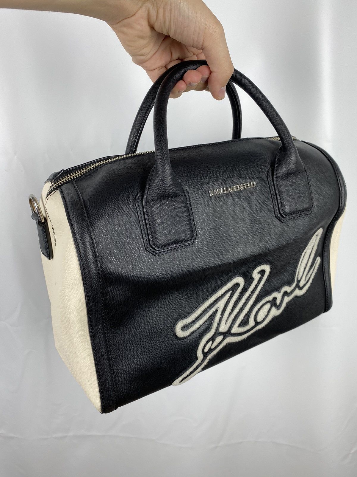 Karl Lagerfeld Karl Lagerfeld Saffiano Leather Logo Handbag Size ONE SIZE - 2 Thumbnail